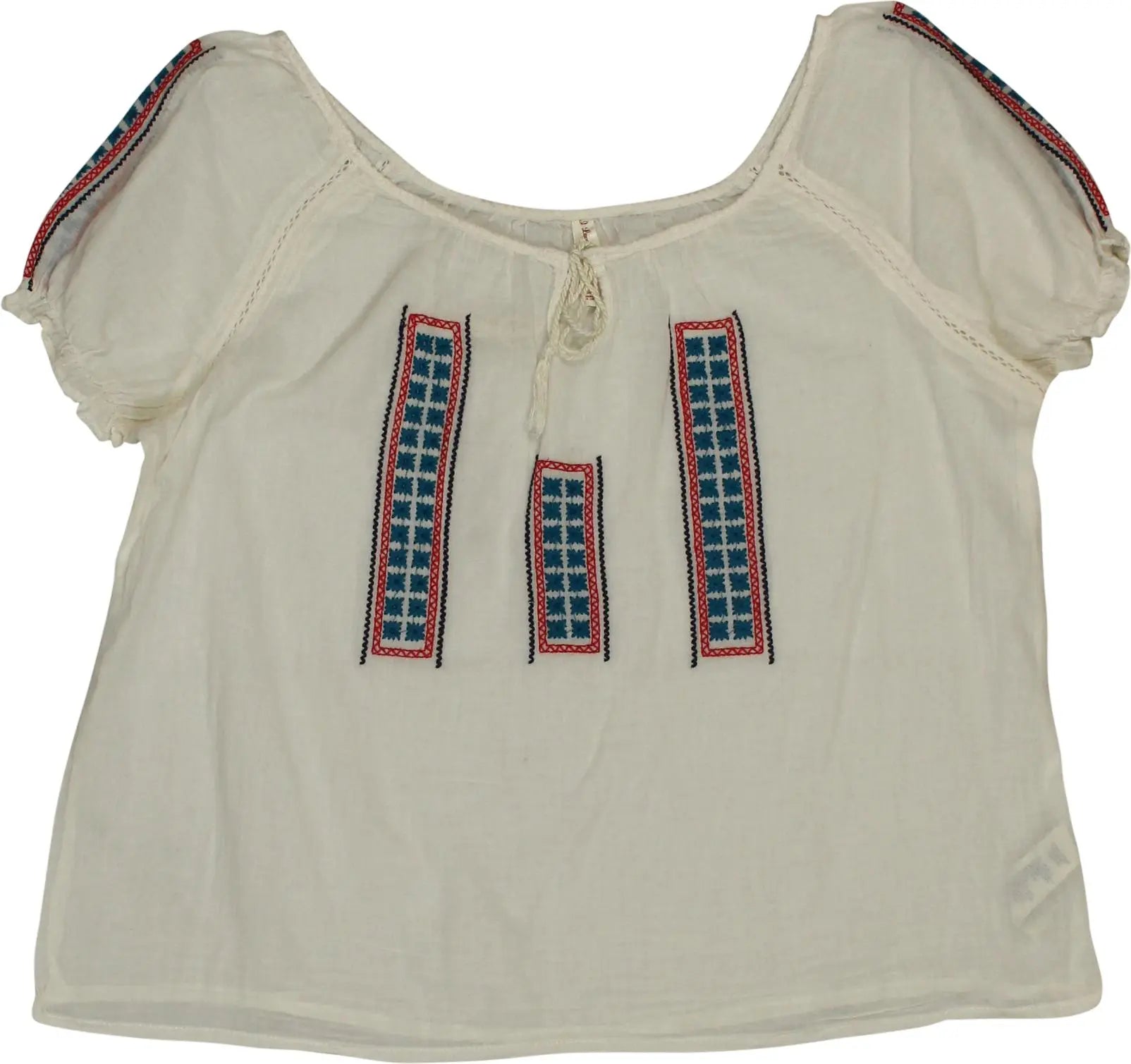 LA.CA - Embroidered Top- ThriftTale.com - Vintage and second handclothing