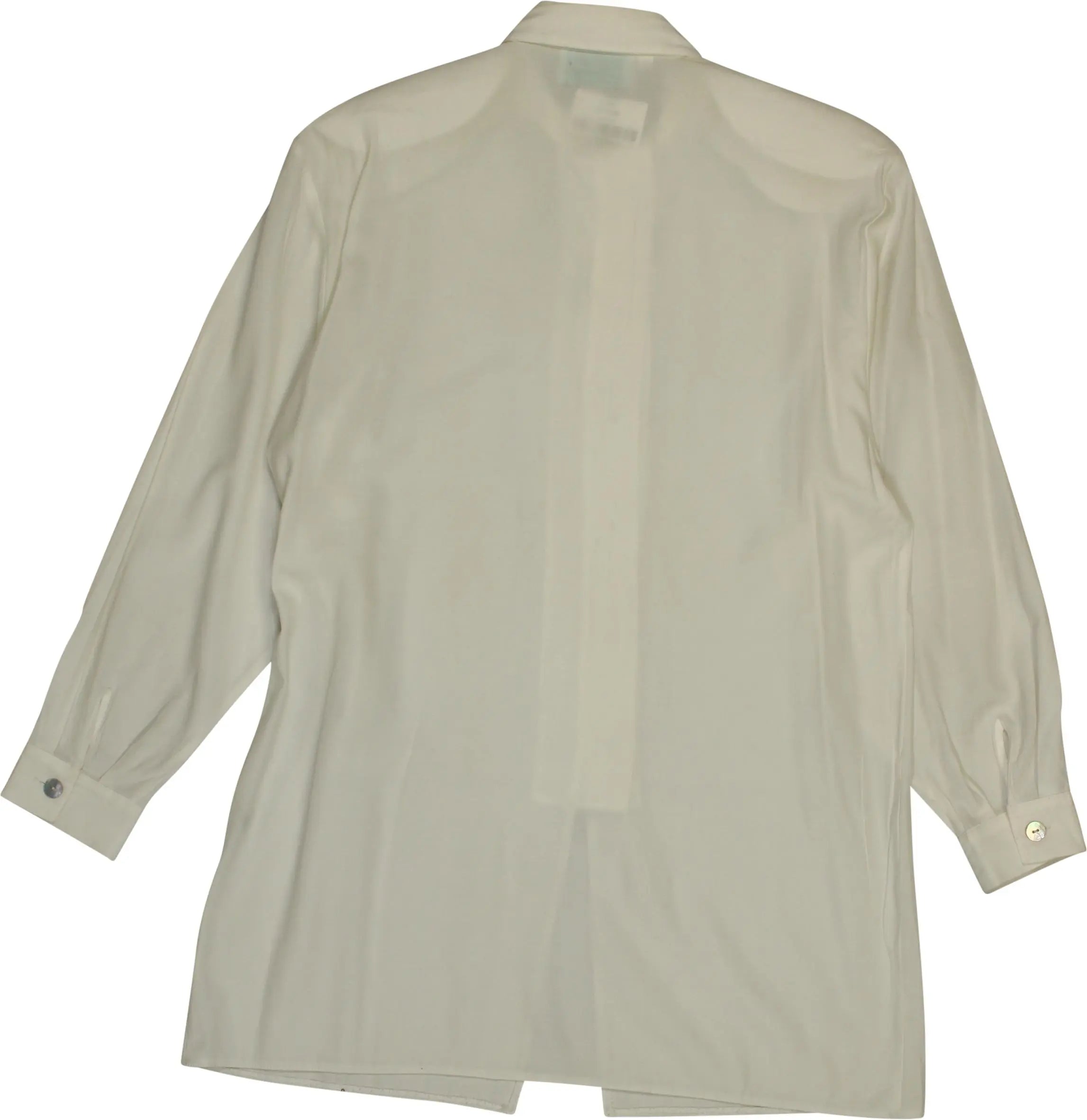 La Marvi - White Shirt with Shouldpads- ThriftTale.com - Vintage and second handclothing