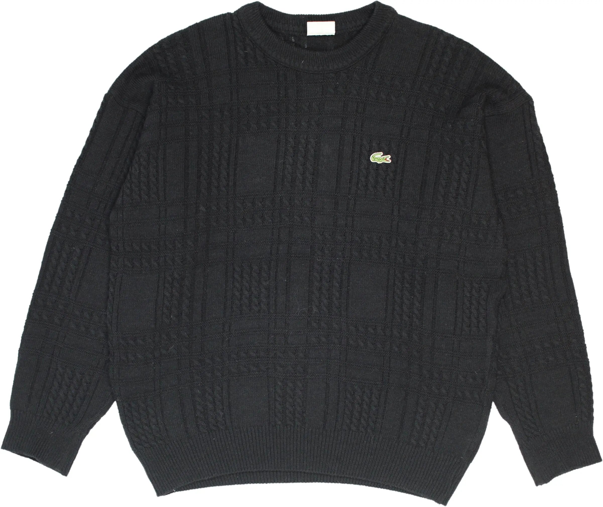Lacoste - 90s Wool Blend Cable Knit Jumper- ThriftTale.com - Vintage and second handclothing