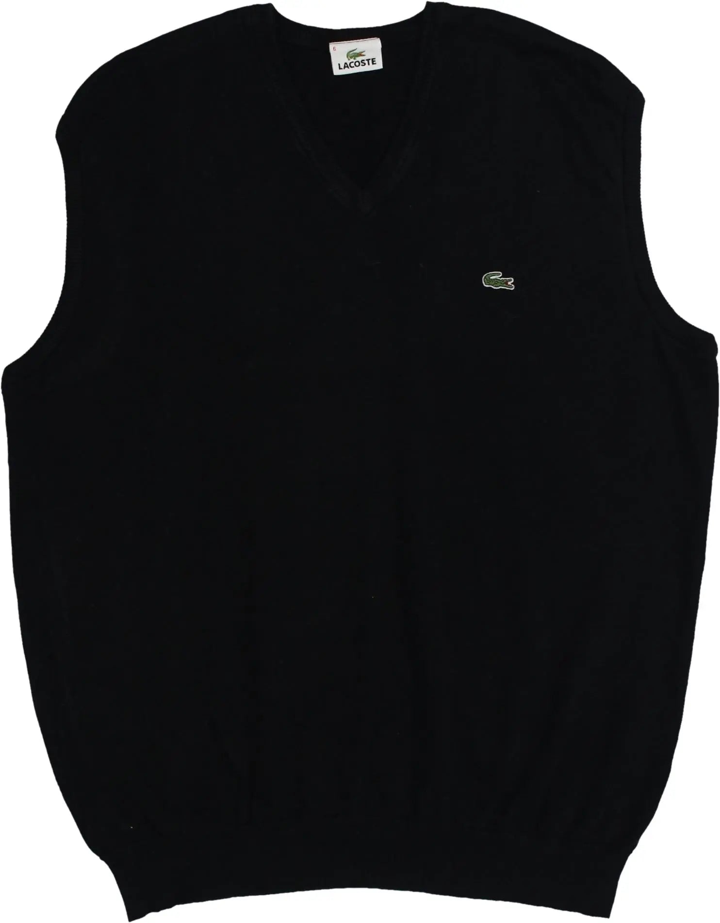 Lacoste - Black Sleeveless Vest by Lacoste- ThriftTale.com - Vintage and second handclothing