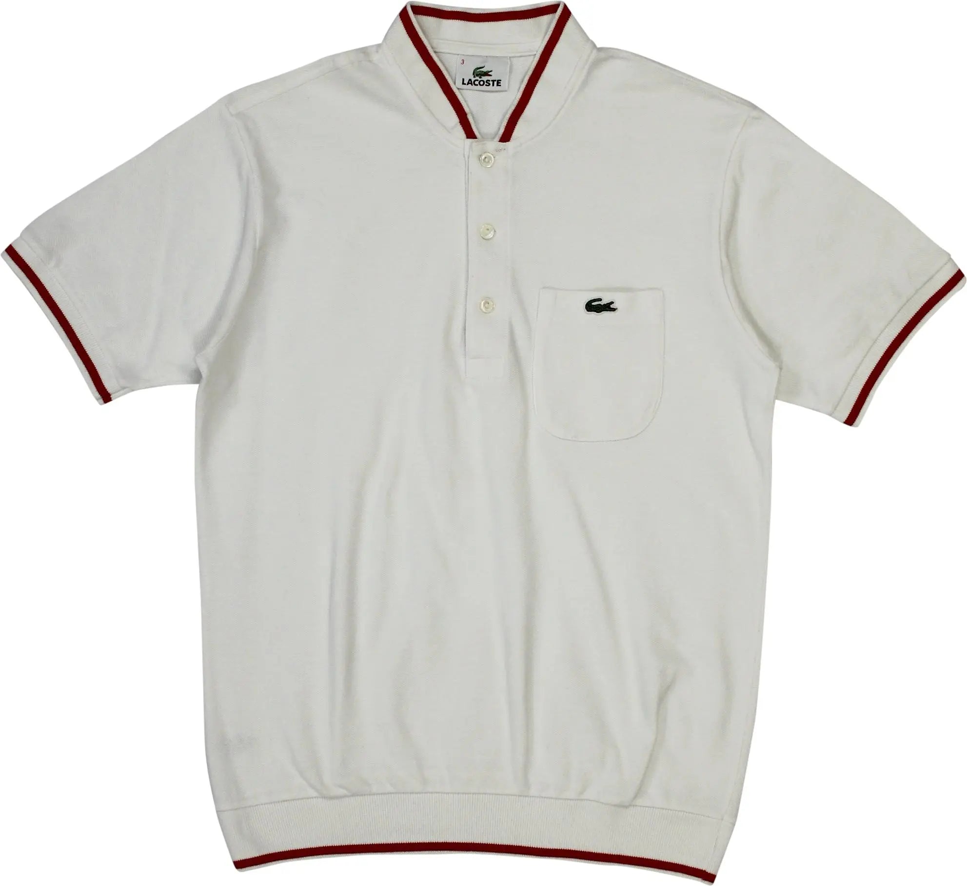 Lacoste - White Polo Shirt by Lacoste- ThriftTale.com - Vintage and second handclothing