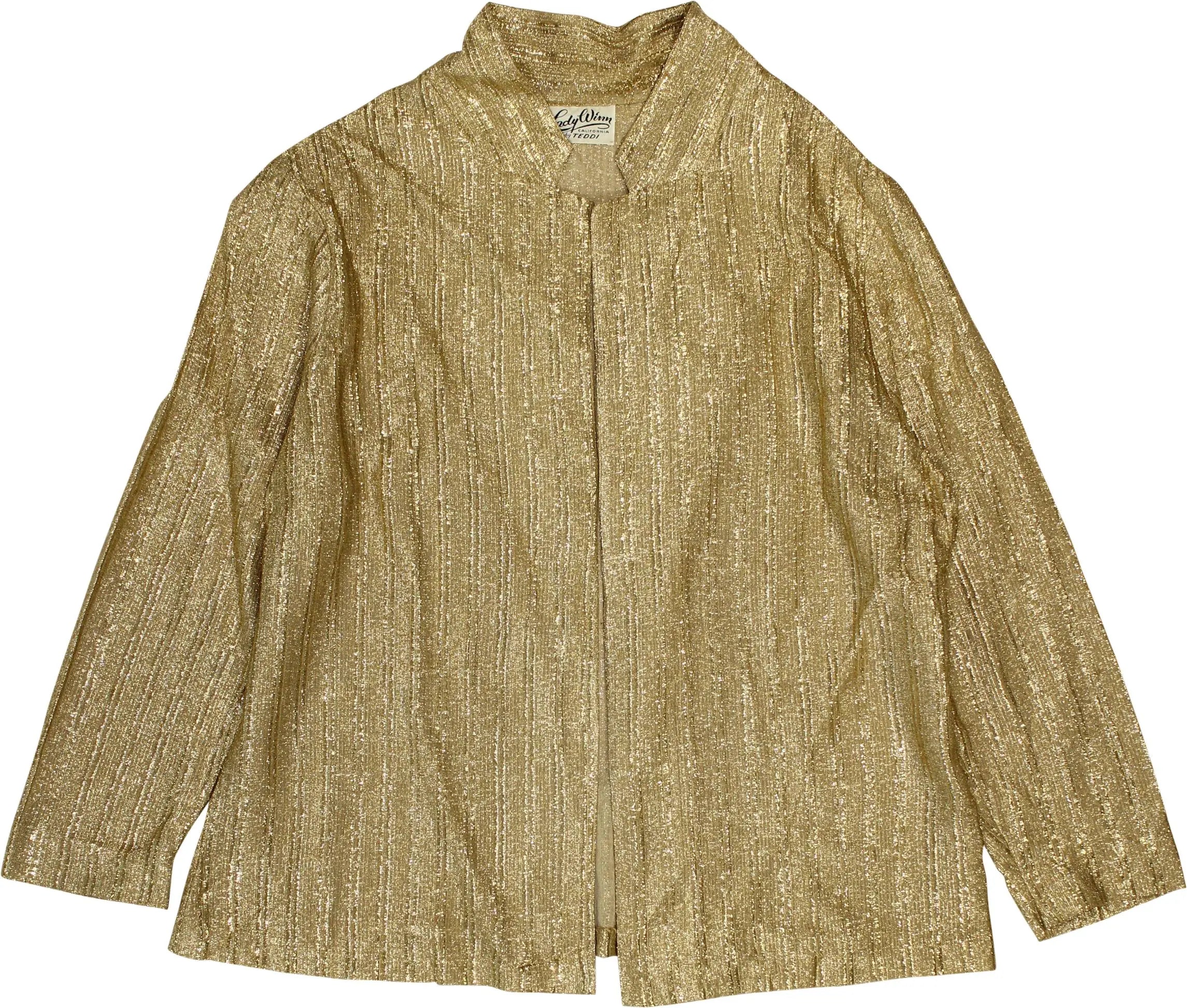 Lady Winn - 80s Gold Blazer- ThriftTale.com - Vintage and second handclothing