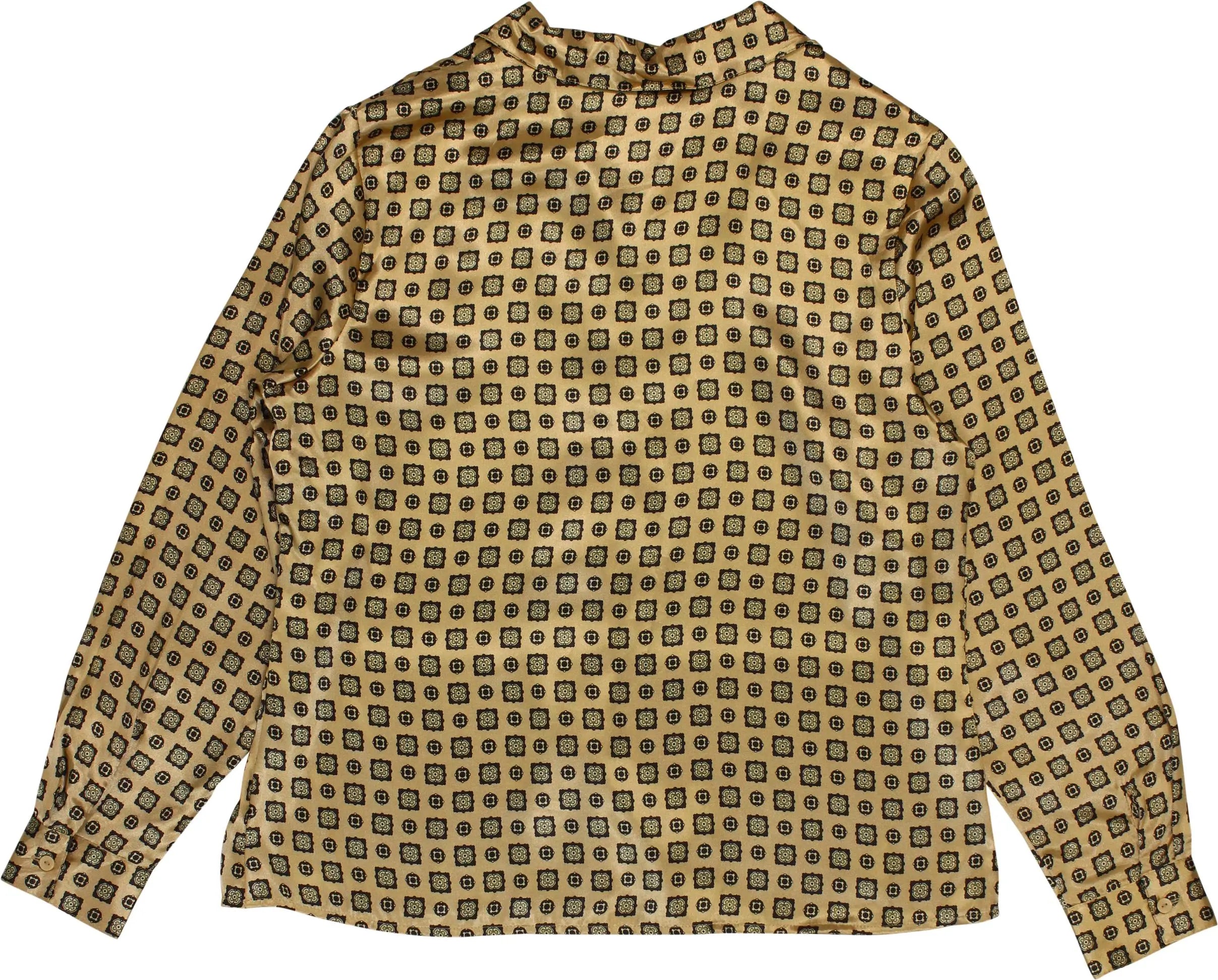 Laura Scott - Gold Blouse- ThriftTale.com - Vintage and second handclothing