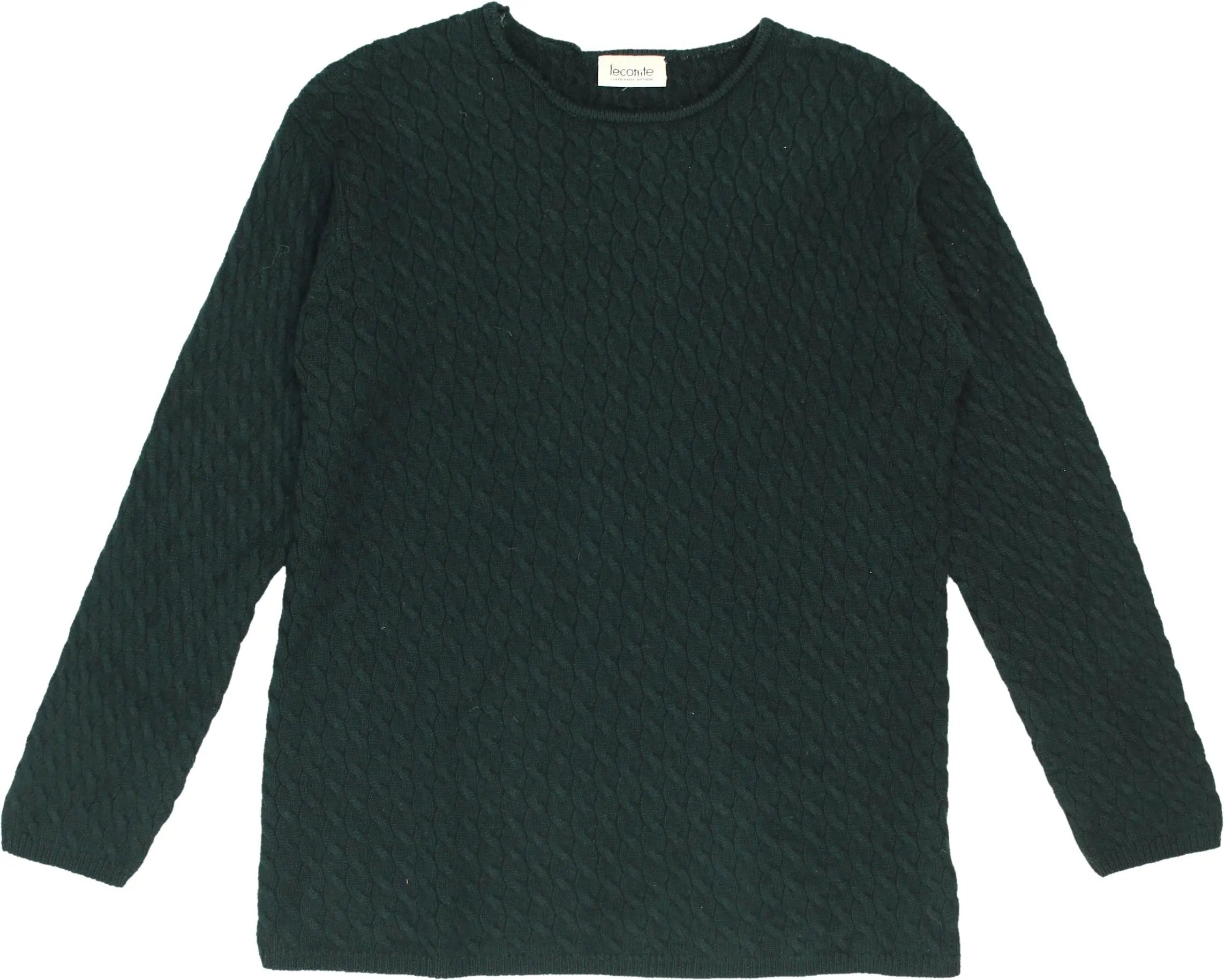 Lecomte - Green Jumper- ThriftTale.com - Vintage and second handclothing