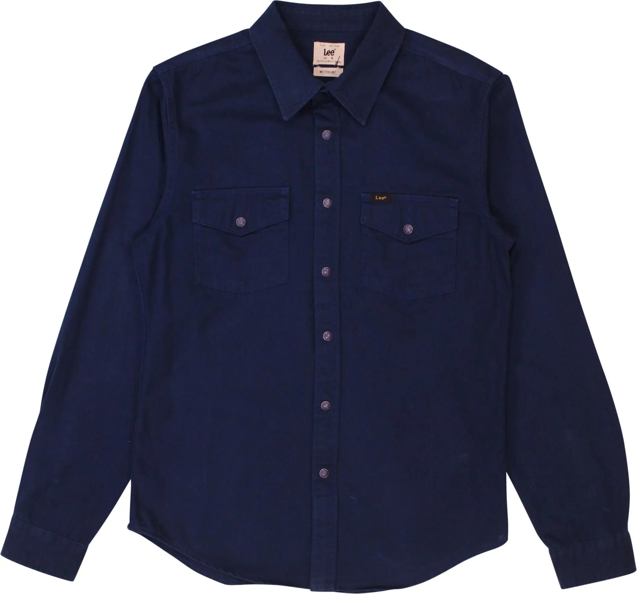 Lee - Blue Western Shirt by Lee- ThriftTale.com - Vintage and second handclothing
