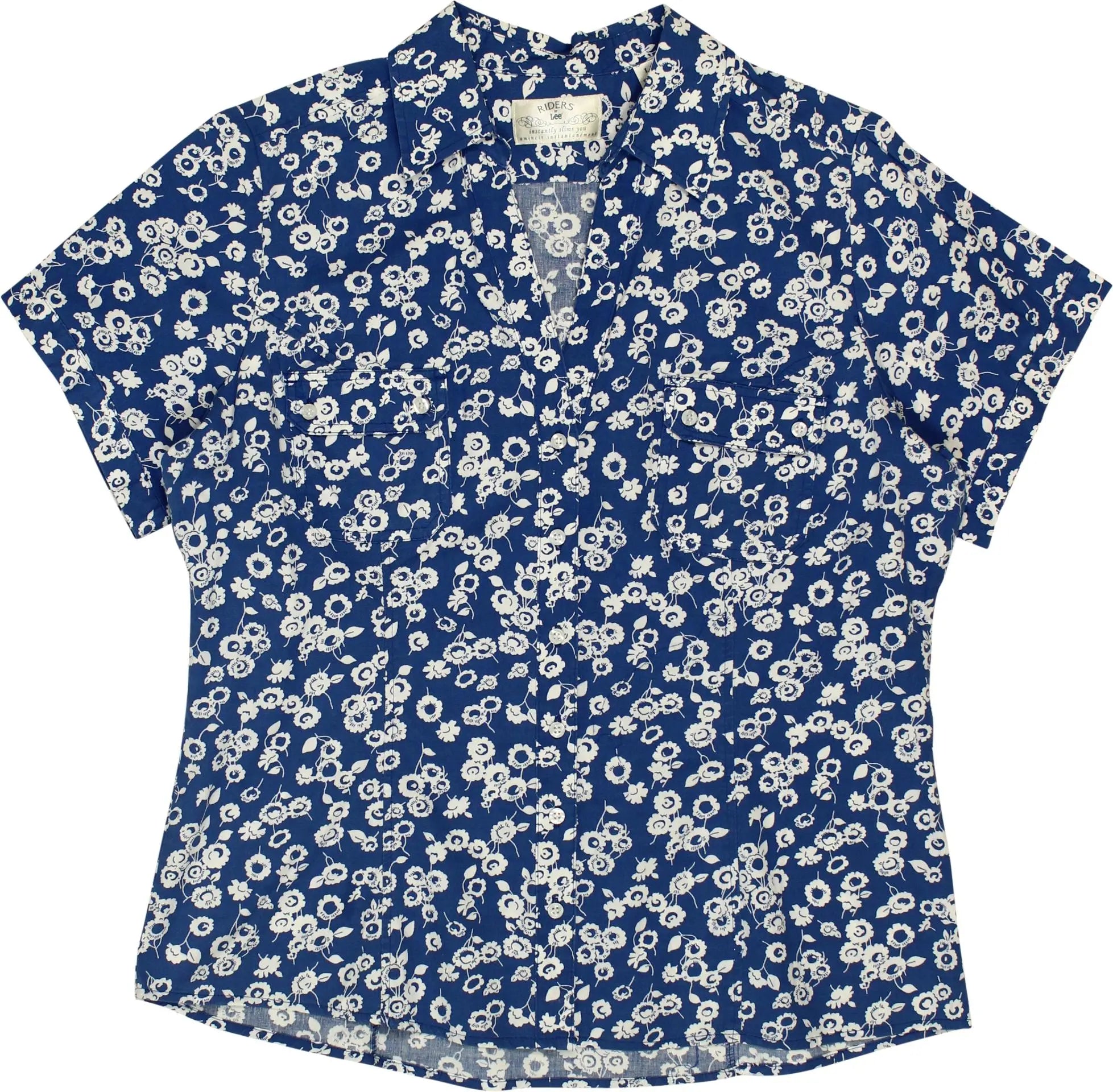 Lee - Floral Short Sleeve Blouse- ThriftTale.com - Vintage and second handclothing
