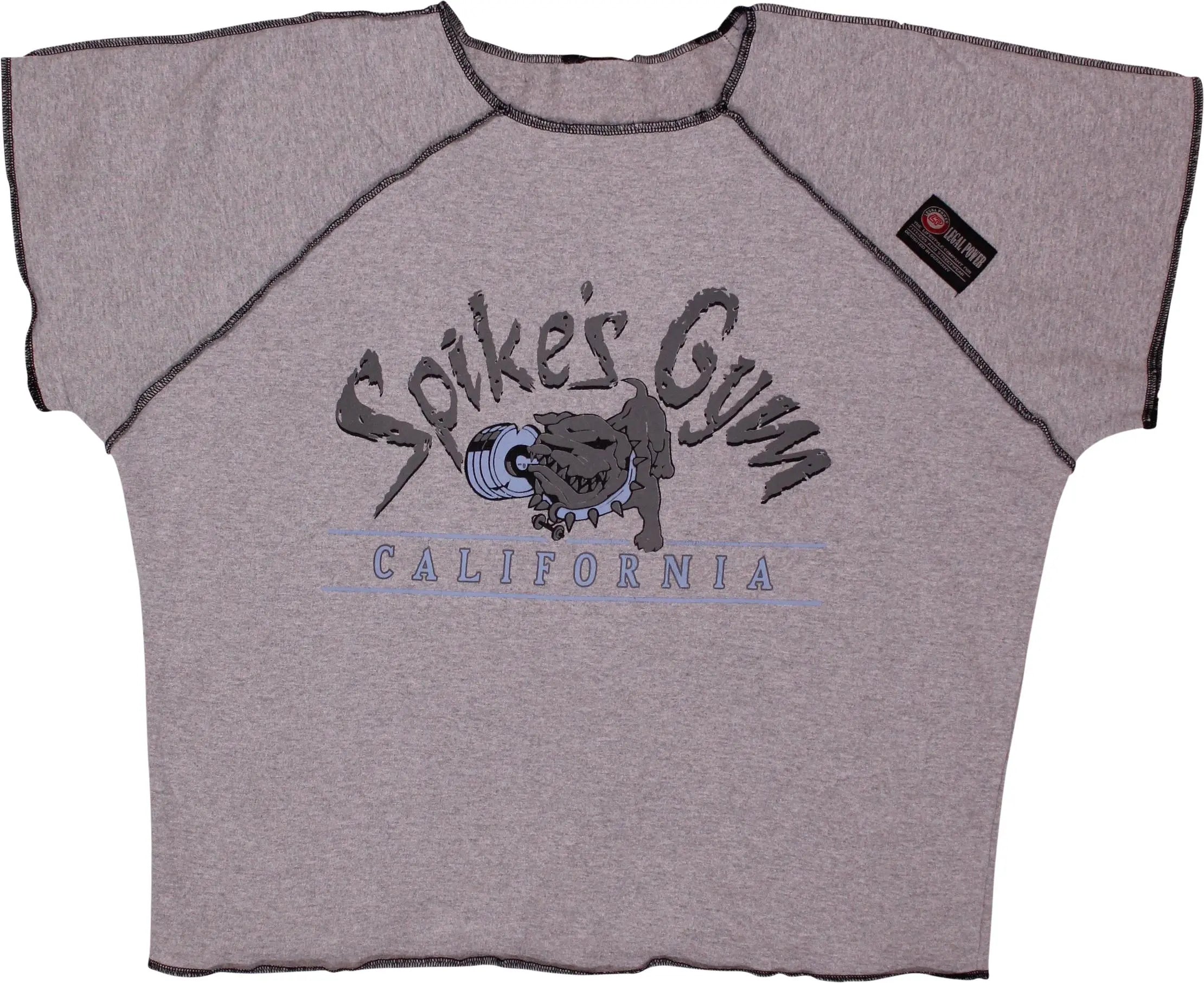 Legal Power - Spike's Gym California T-shirt- ThriftTale.com - Vintage and second handclothing