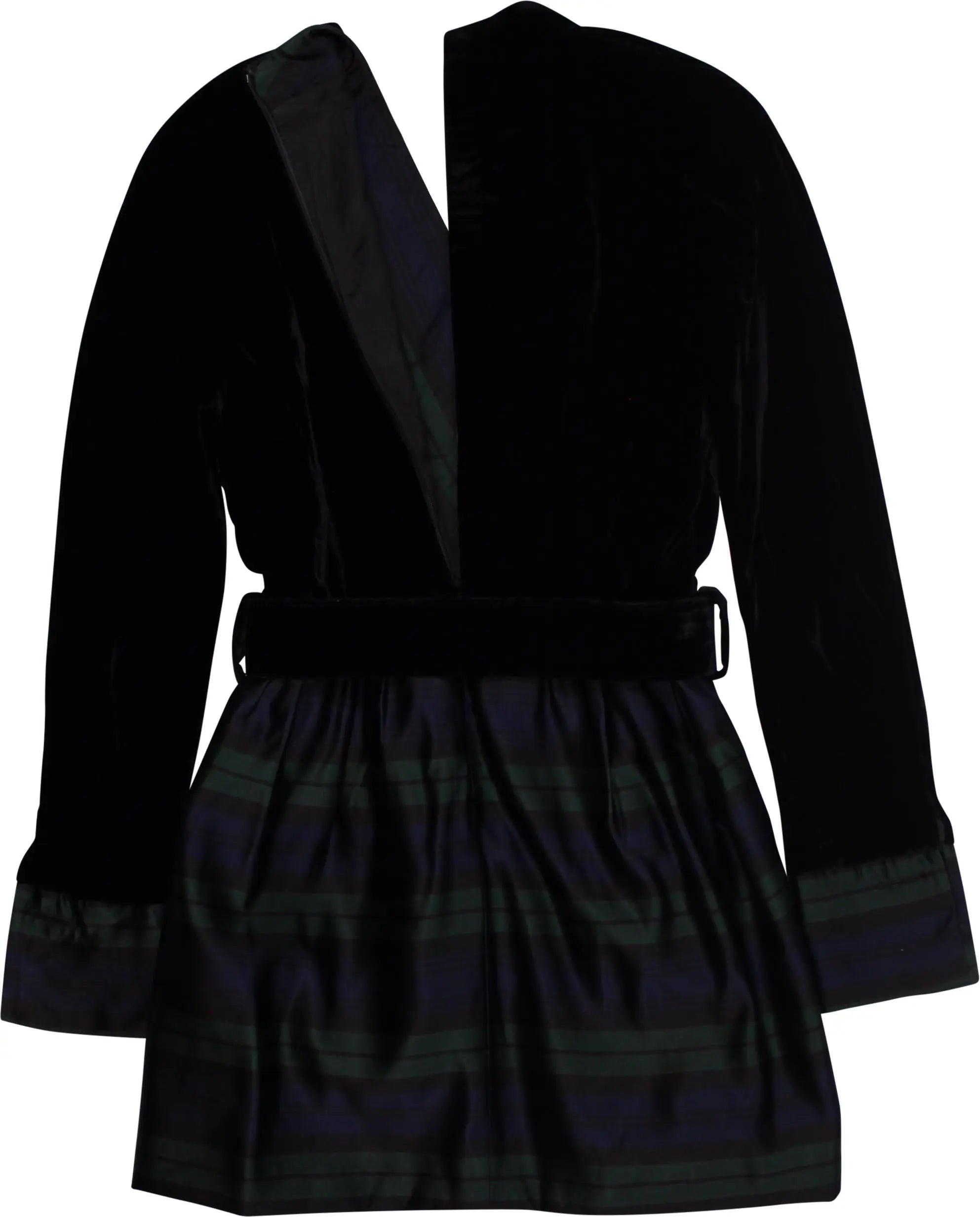 Leone - Velvet Belted Dress- ThriftTale.com - Vintage and second handclothing