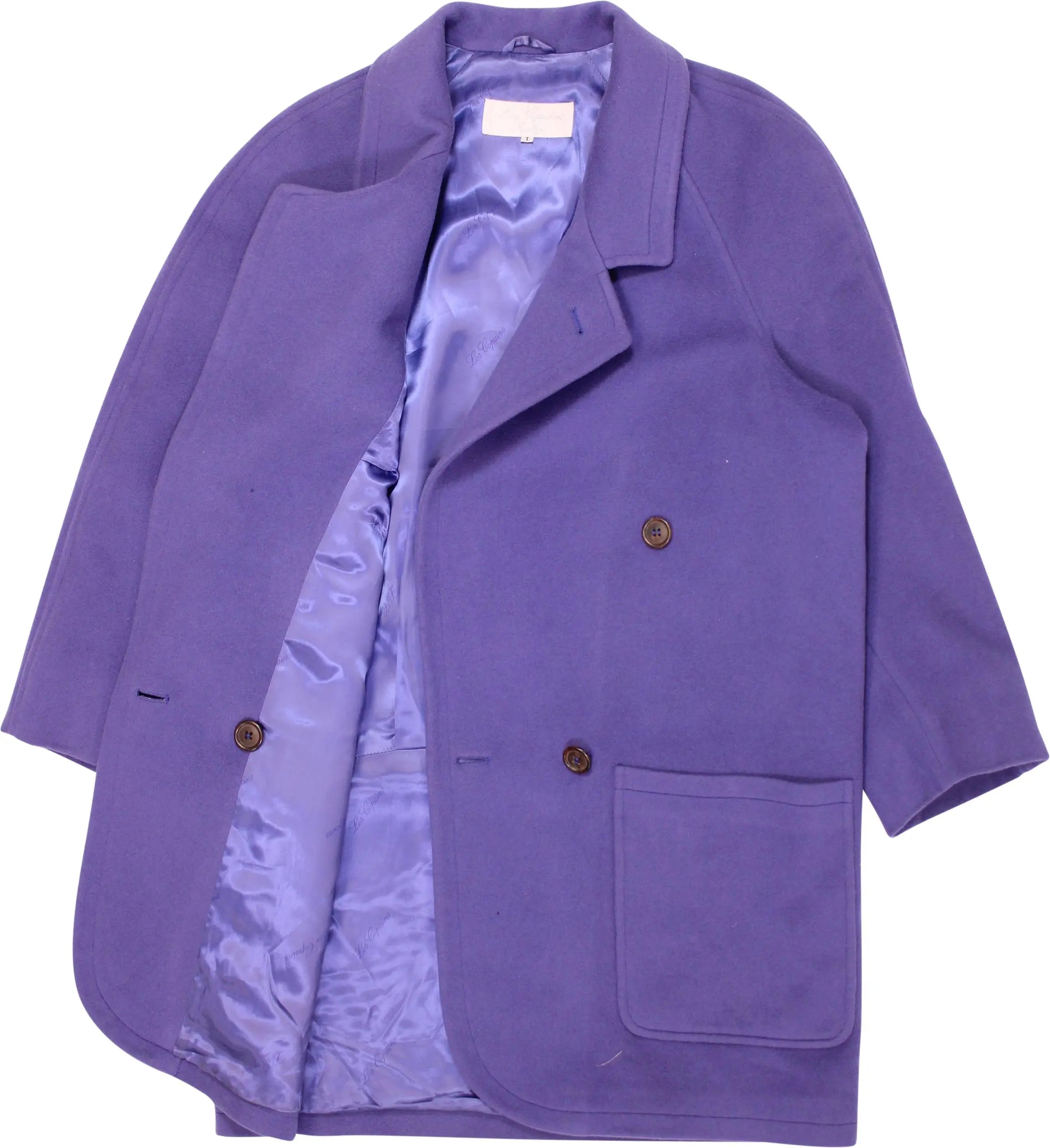 Les Copains Prestige - Purple Wool and Cashmere Coat by Les Copains Prestige- ThriftTale.com - Vintage and second handclothing