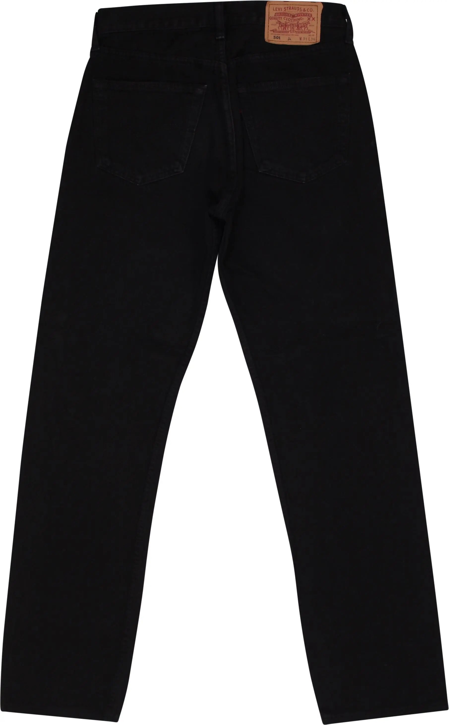 Levi's - Black 501 Levi's Jeans- ThriftTale.com - Vintage and second handclothing