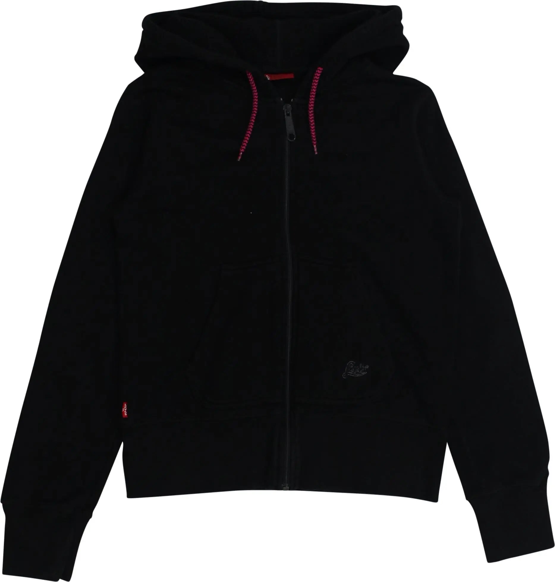 Levi's - Black Zip Up Hoodie by Levi's- ThriftTale.com - Vintage and second handclothing