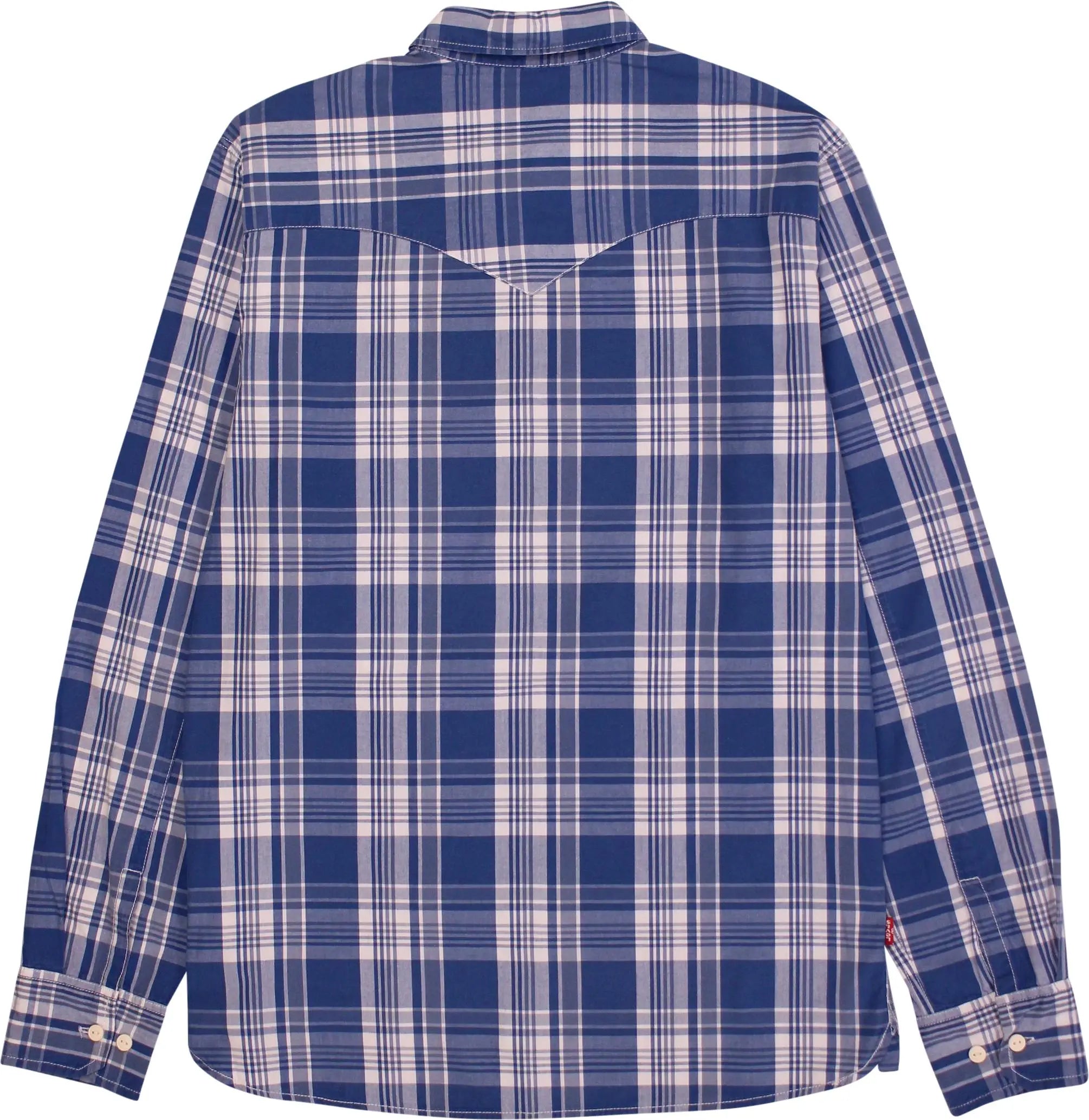Levi's - Blue Checked Shirt by Levi's- ThriftTale.com - Vintage and second handclothing