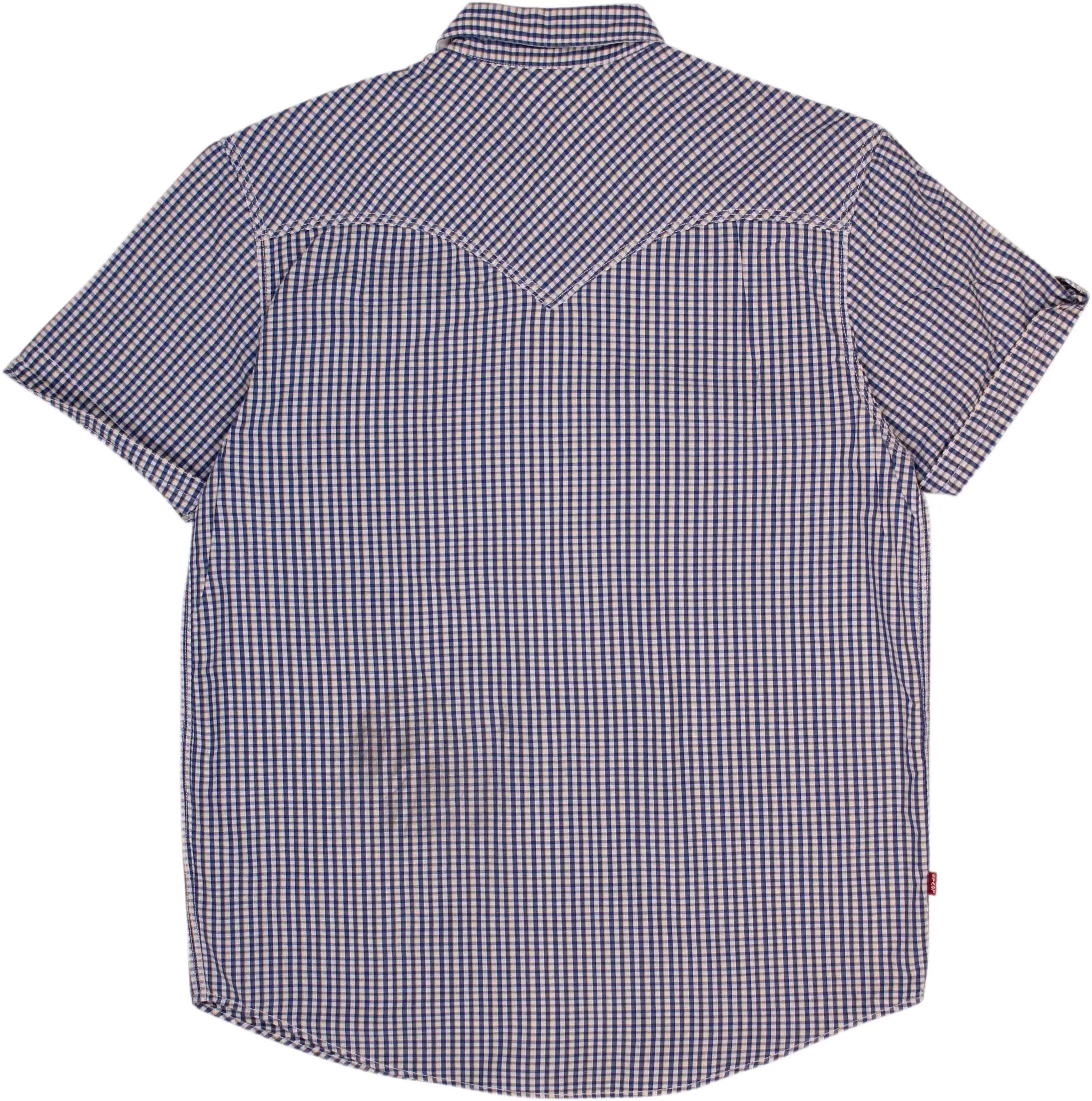 Levi's - Blue Checked Short Sleeve Shirt by Levi's- ThriftTale.com - Vintage and second handclothing