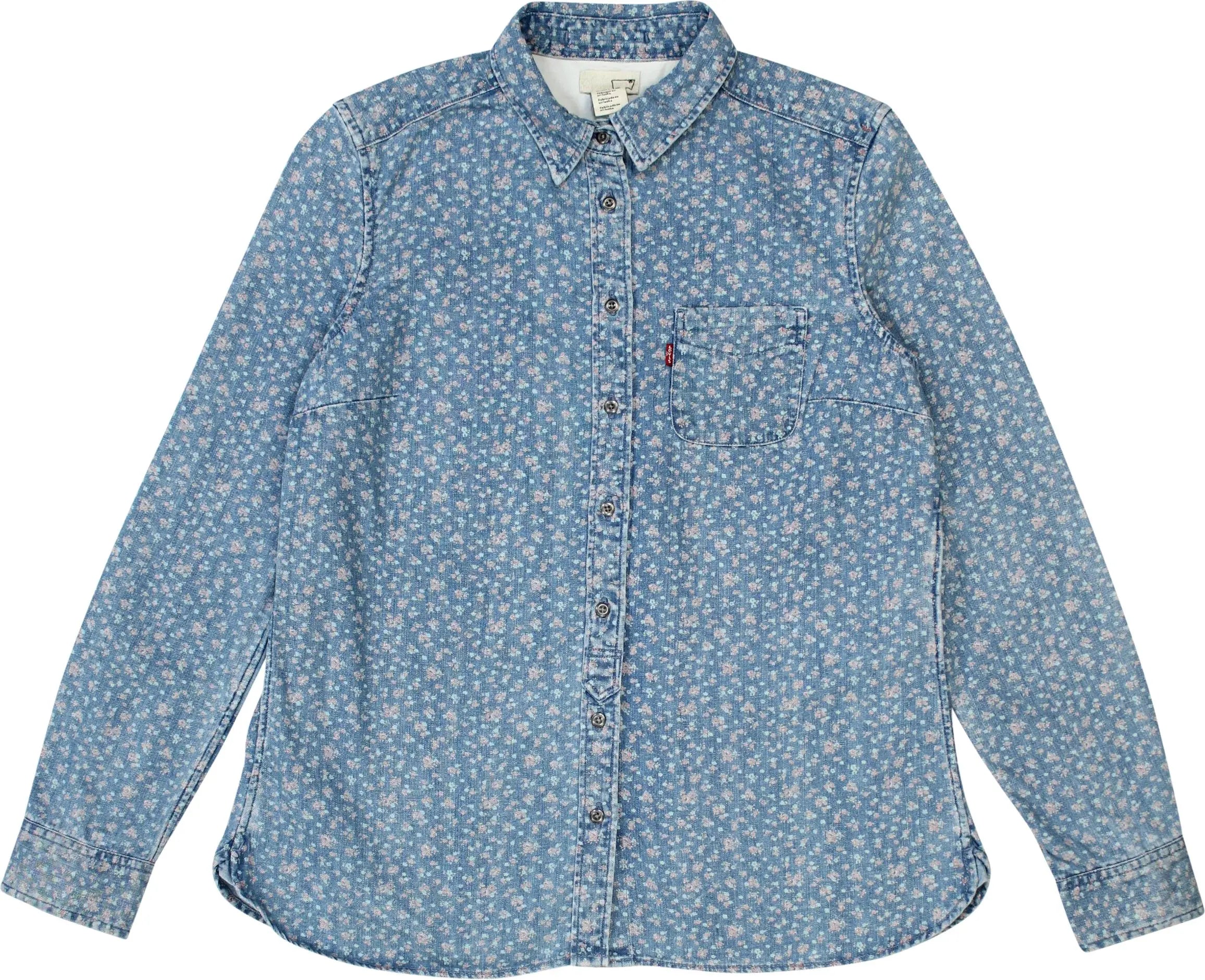 Levi's - Flower Print Denim Blouse by Levi's- ThriftTale.com - Vintage and second handclothing