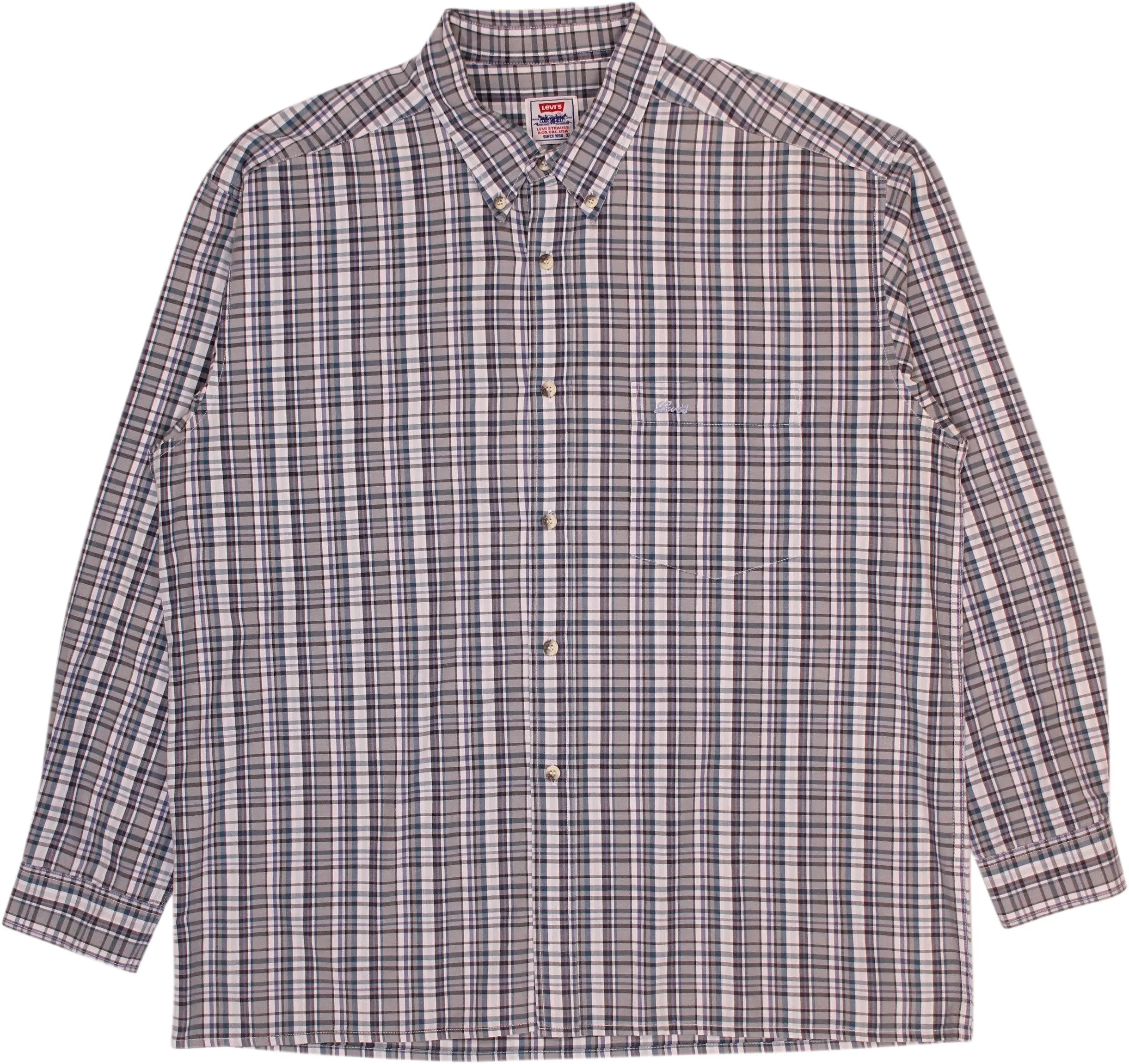 Levi's - Grey Checked Shirt by Levi's- ThriftTale.com - Vintage and second handclothing