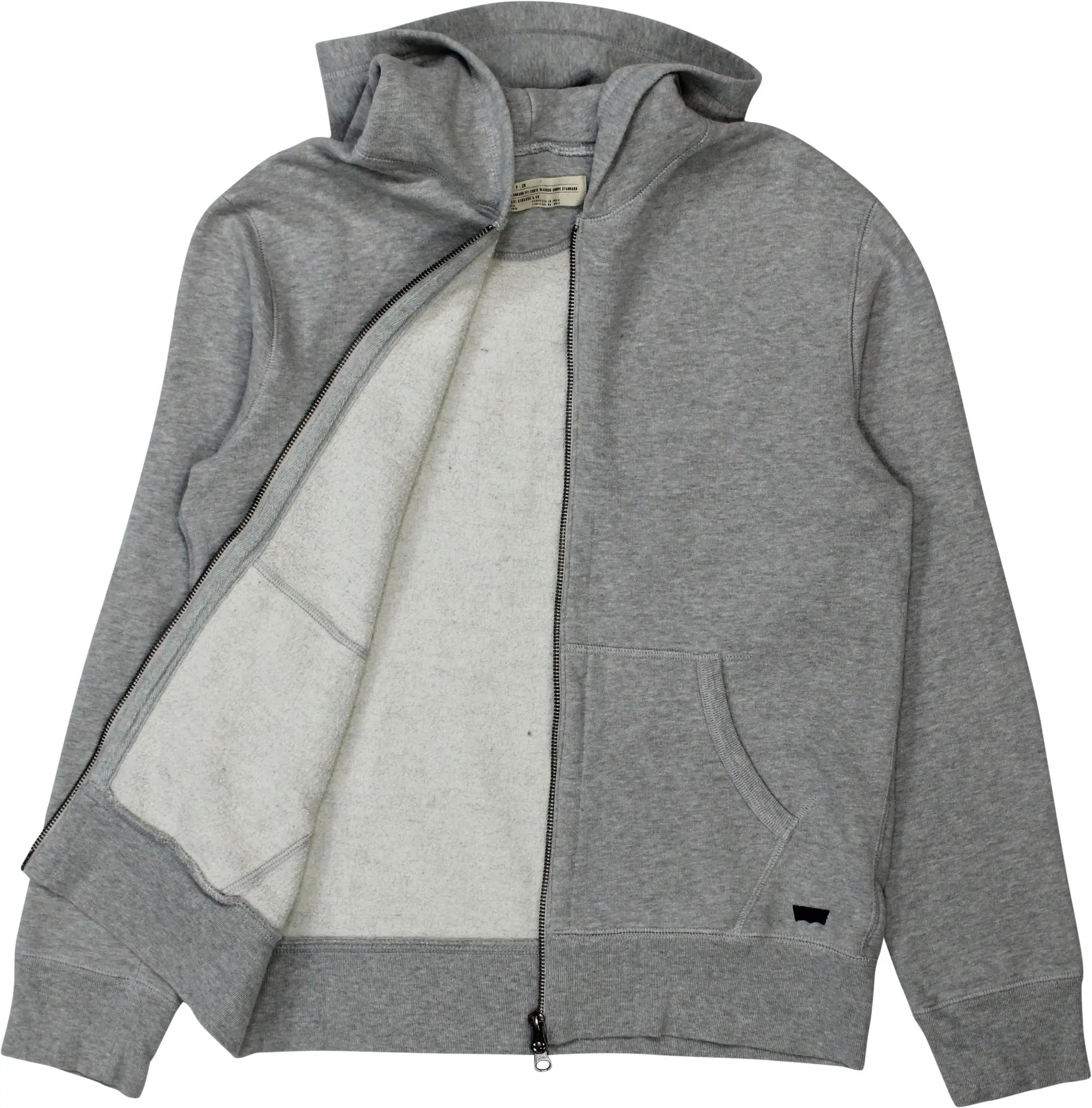 Levi's - Grey Zip Up Hoodie by Levi's- ThriftTale.com - Vintage and second handclothing