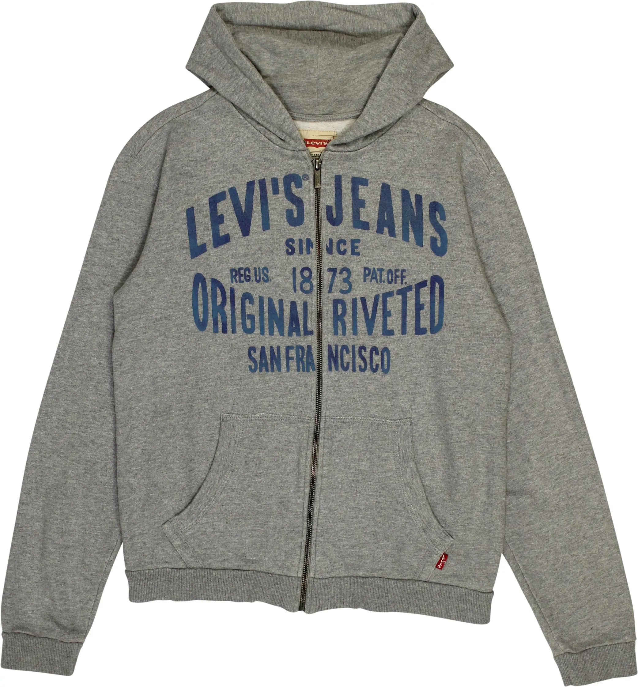 Levi's - Grey Zip-up Hoodie by Levi's- ThriftTale.com - Vintage and second handclothing