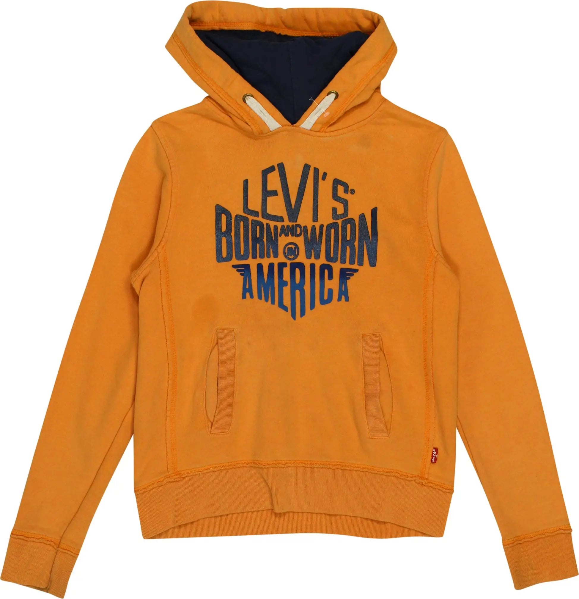 Levi's - Orange Hoodie by Levi's- ThriftTale.com - Vintage and second handclothing
