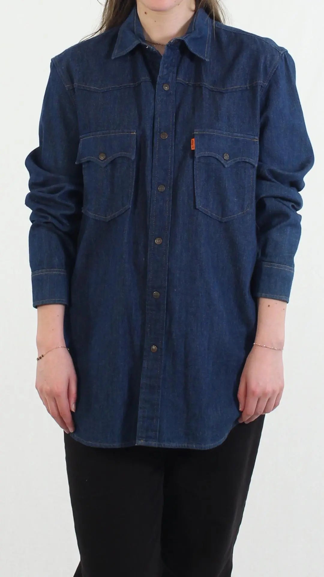 Levi's - Orange Tab Denim Shirt by Levi's- ThriftTale.com - Vintage and second handclothing