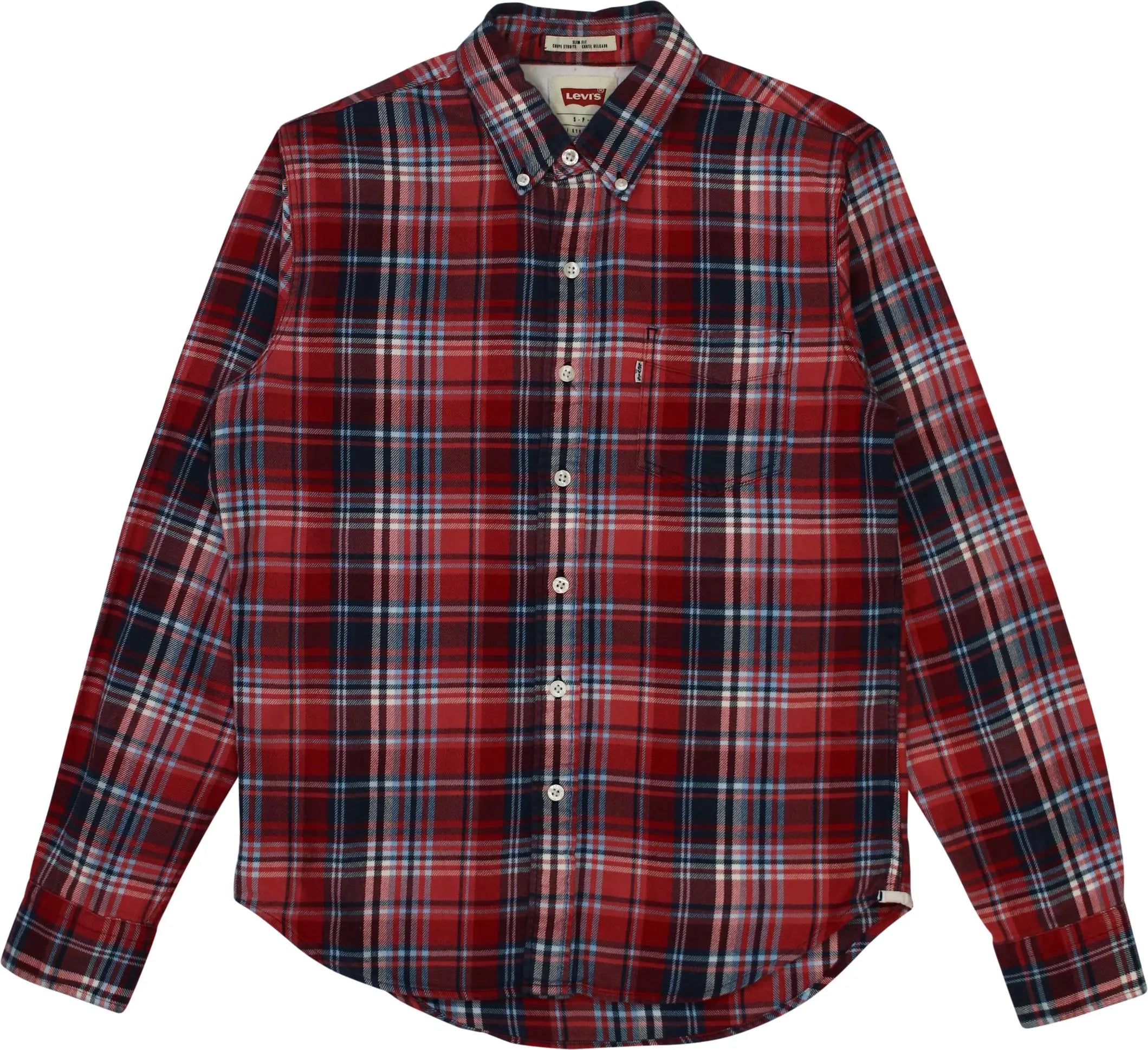 Levi's - Red Flannel Checked Shirt by Levi's- ThriftTale.com - Vintage and second handclothing