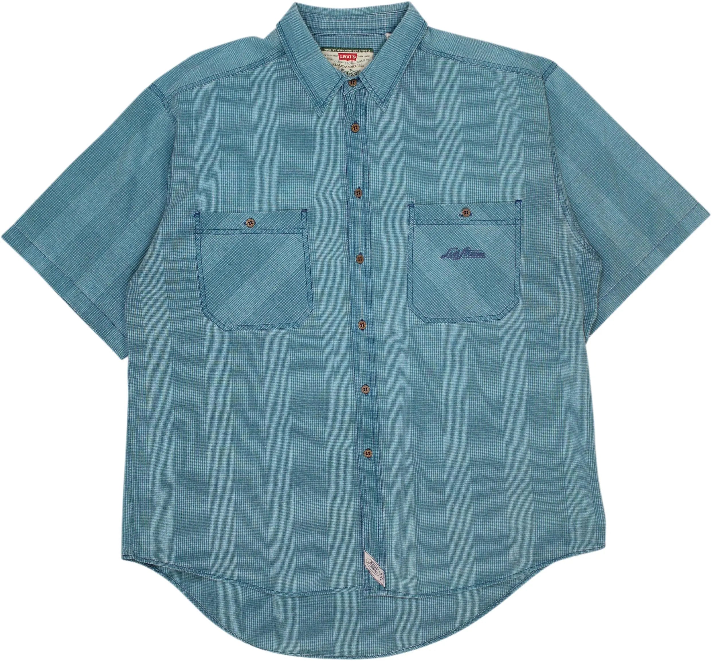 Levi's - Vintage Blue Short Sleeve Shirt by Levi's- ThriftTale.com - Vintage and second handclothing