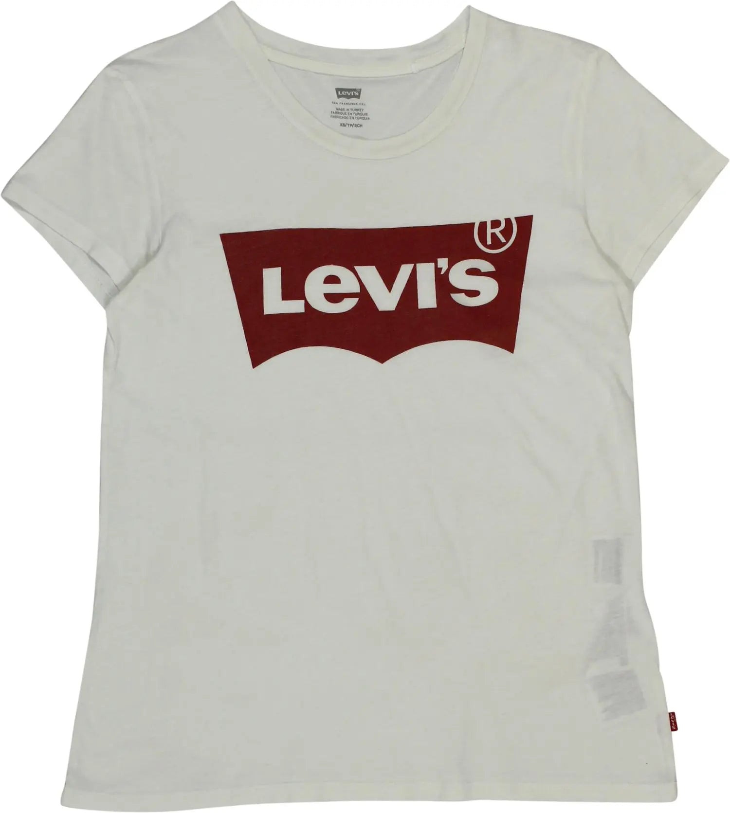 Levi's - White Short Sleeve T-shirt by Levi's- ThriftTale.com - Vintage and second handclothing