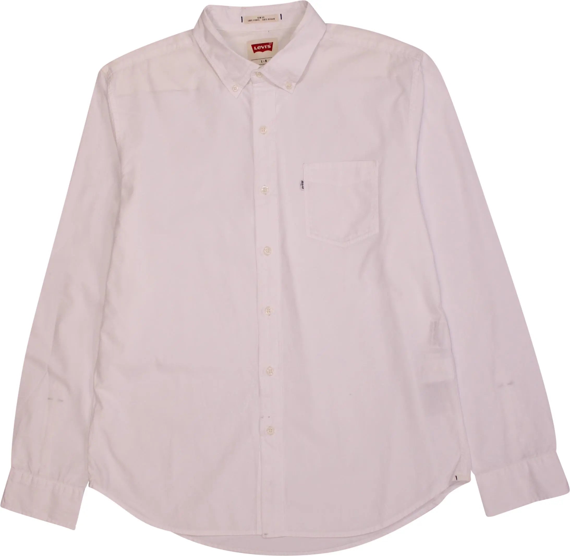 Levi's - White Slim Fit Shirt by Levi's- ThriftTale.com - Vintage and second handclothing