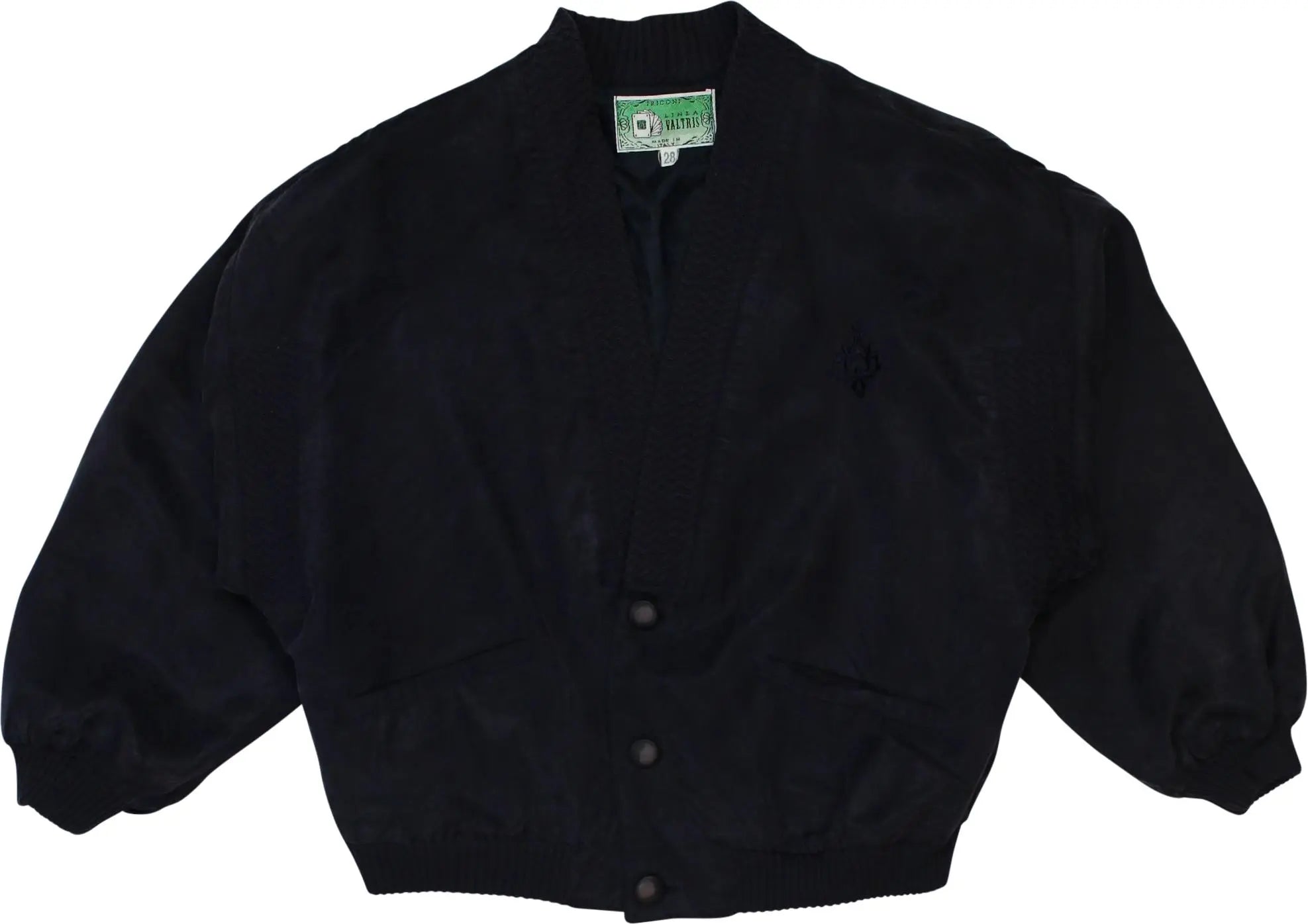 Linea Valtris - Blue Jacket With Shoulderpads- ThriftTale.com - Vintage and second handclothing