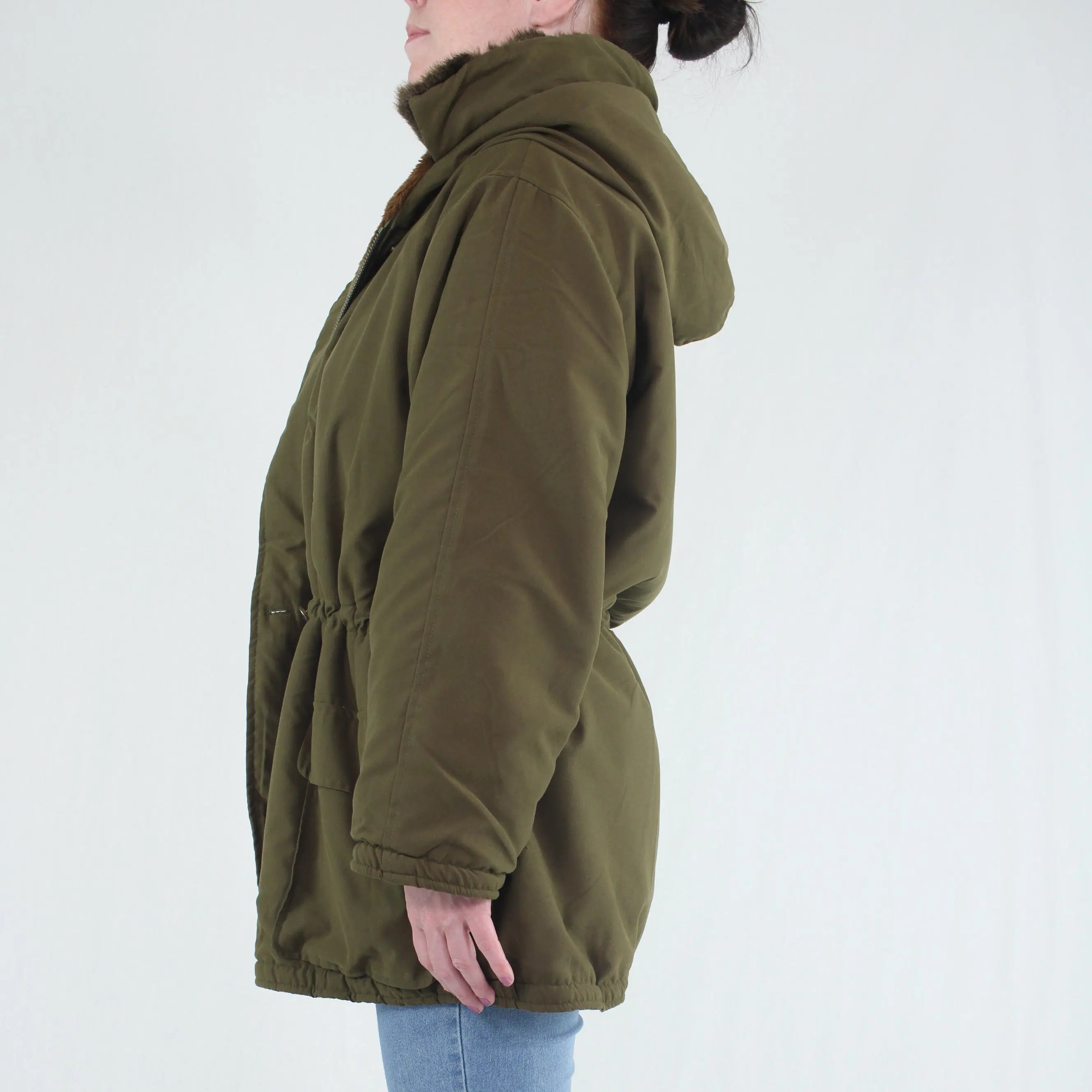 Lola Maj Citta - Green Teddy Parka- ThriftTale.com - Vintage and second handclothing