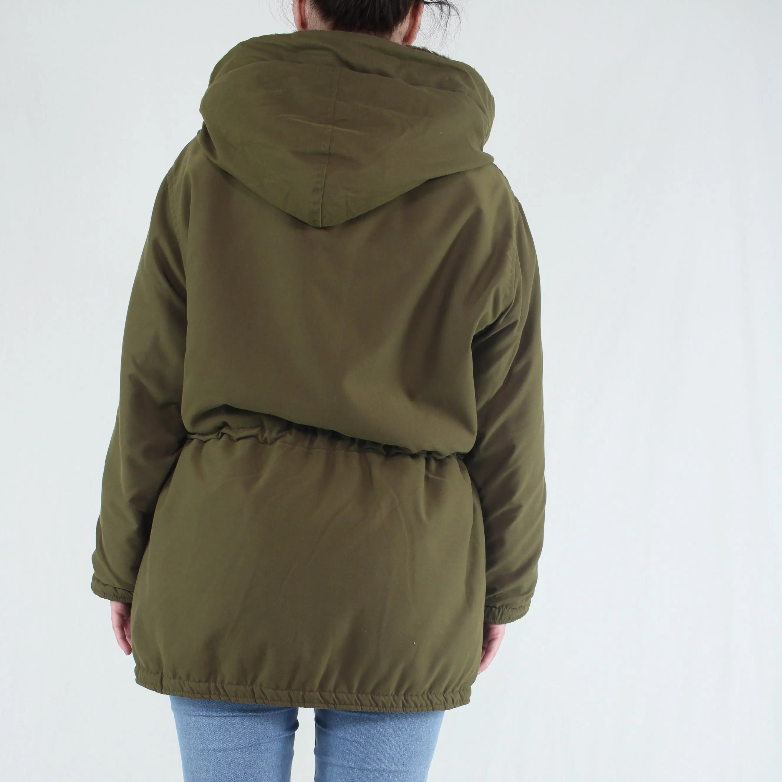 Lola Maj Citta - Green Teddy Parka- ThriftTale.com - Vintage and second handclothing