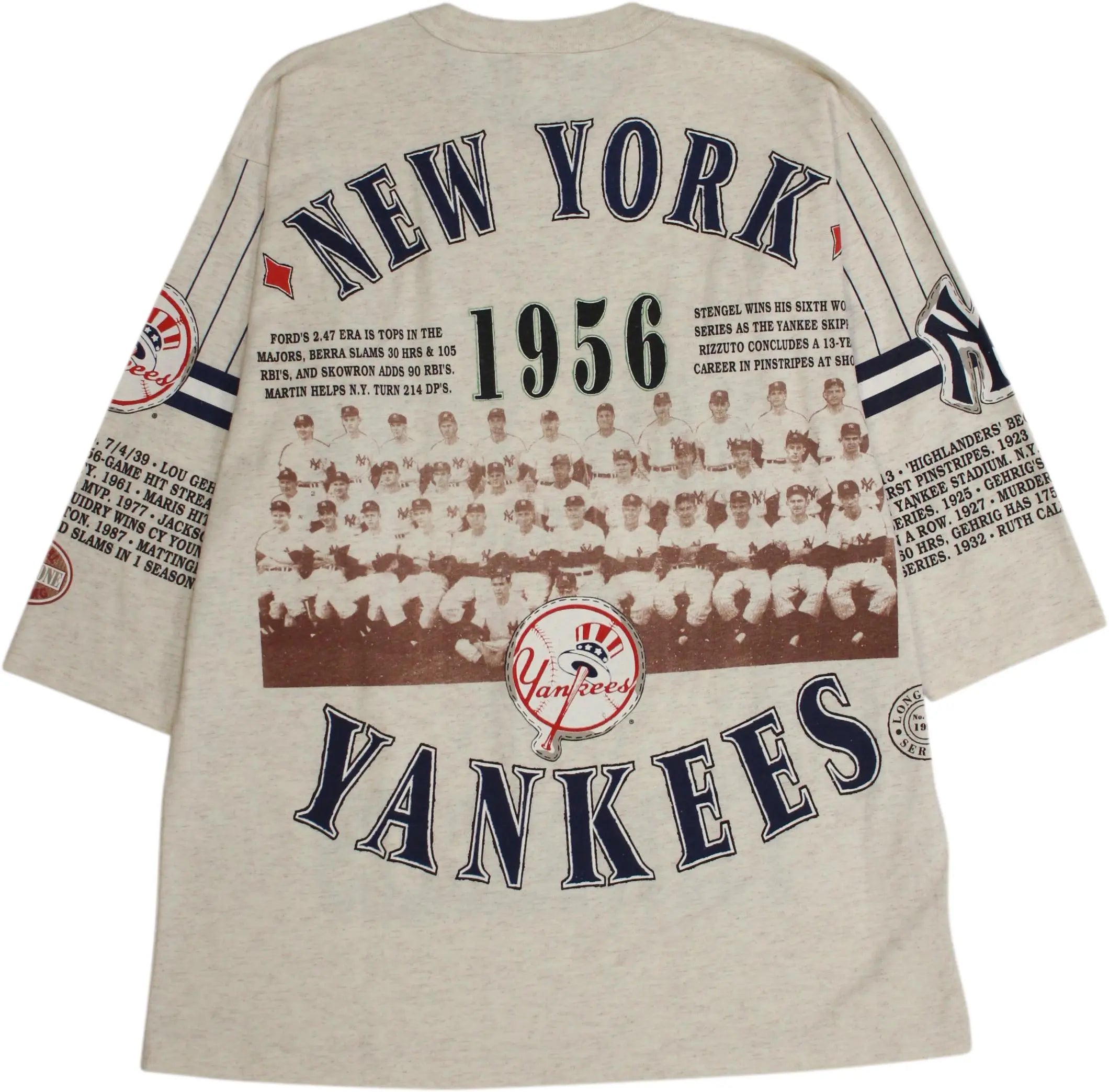 Long Gone - Rare Vintage New York Yankees 1956 T-shirt- ThriftTale.com - Vintage and second handclothing