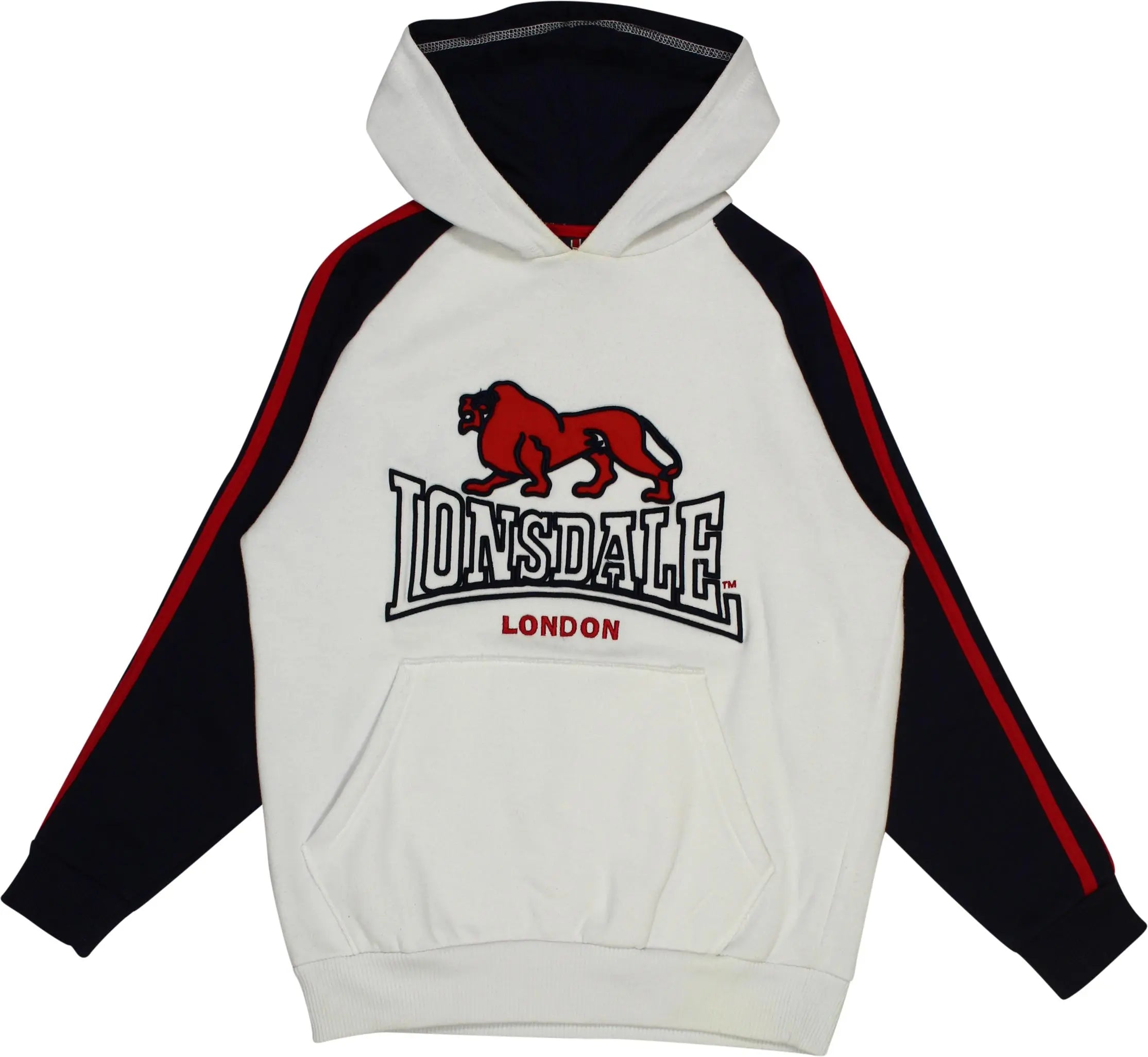 Clothing Felpe Lonsdale Vintage White Hoodie By Lonsdale ThriftTale