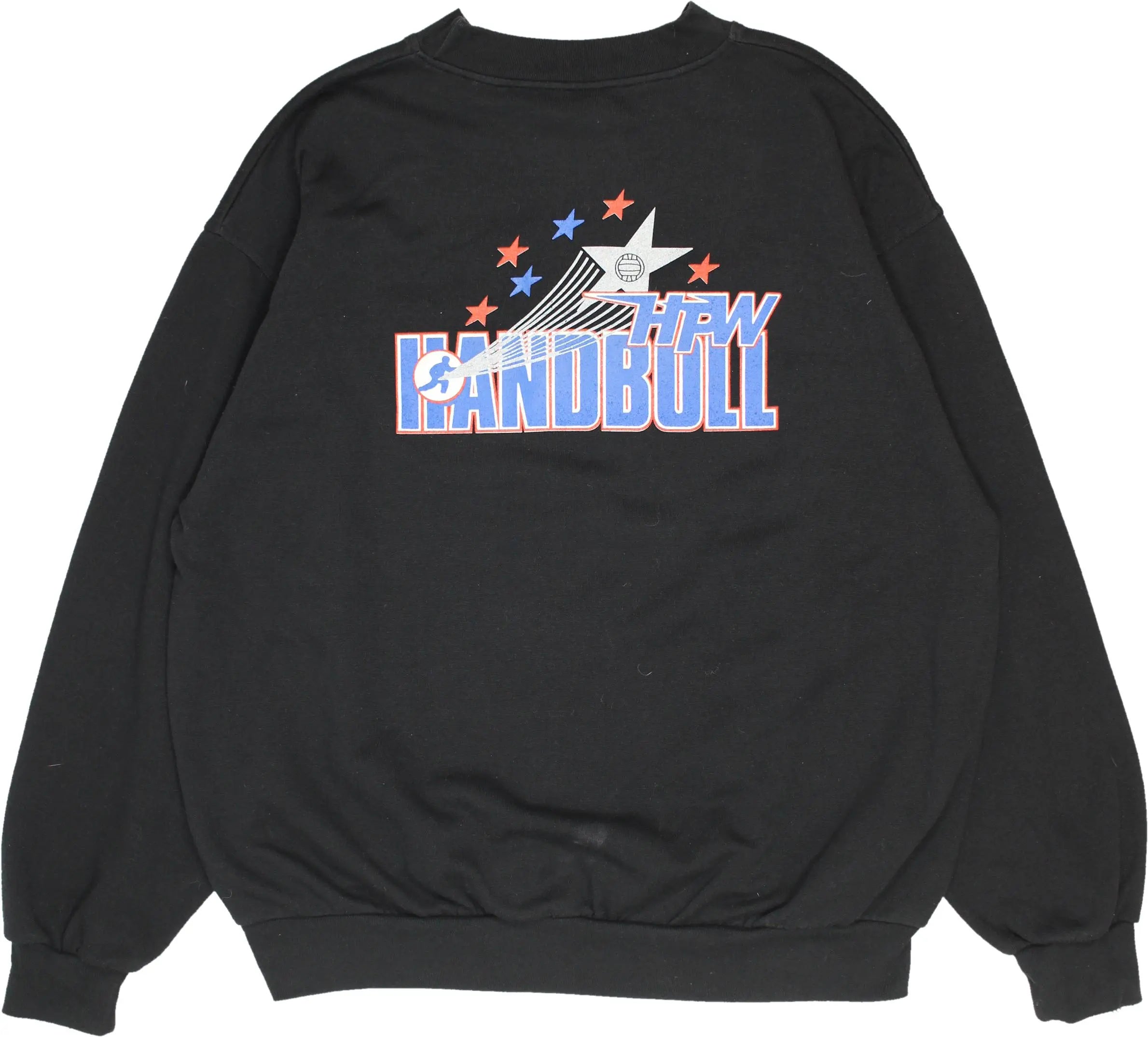 Lotto - 90s Black Sweater by Lotto- ThriftTale.com - Vintage and second handclothing