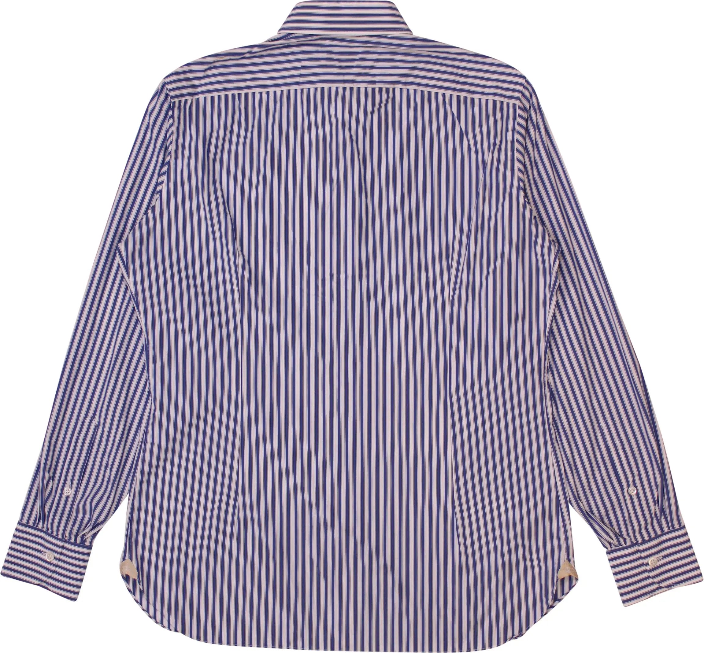 Luigi Borreli - Blue Striped Shirt- ThriftTale.com - Vintage and second handclothing