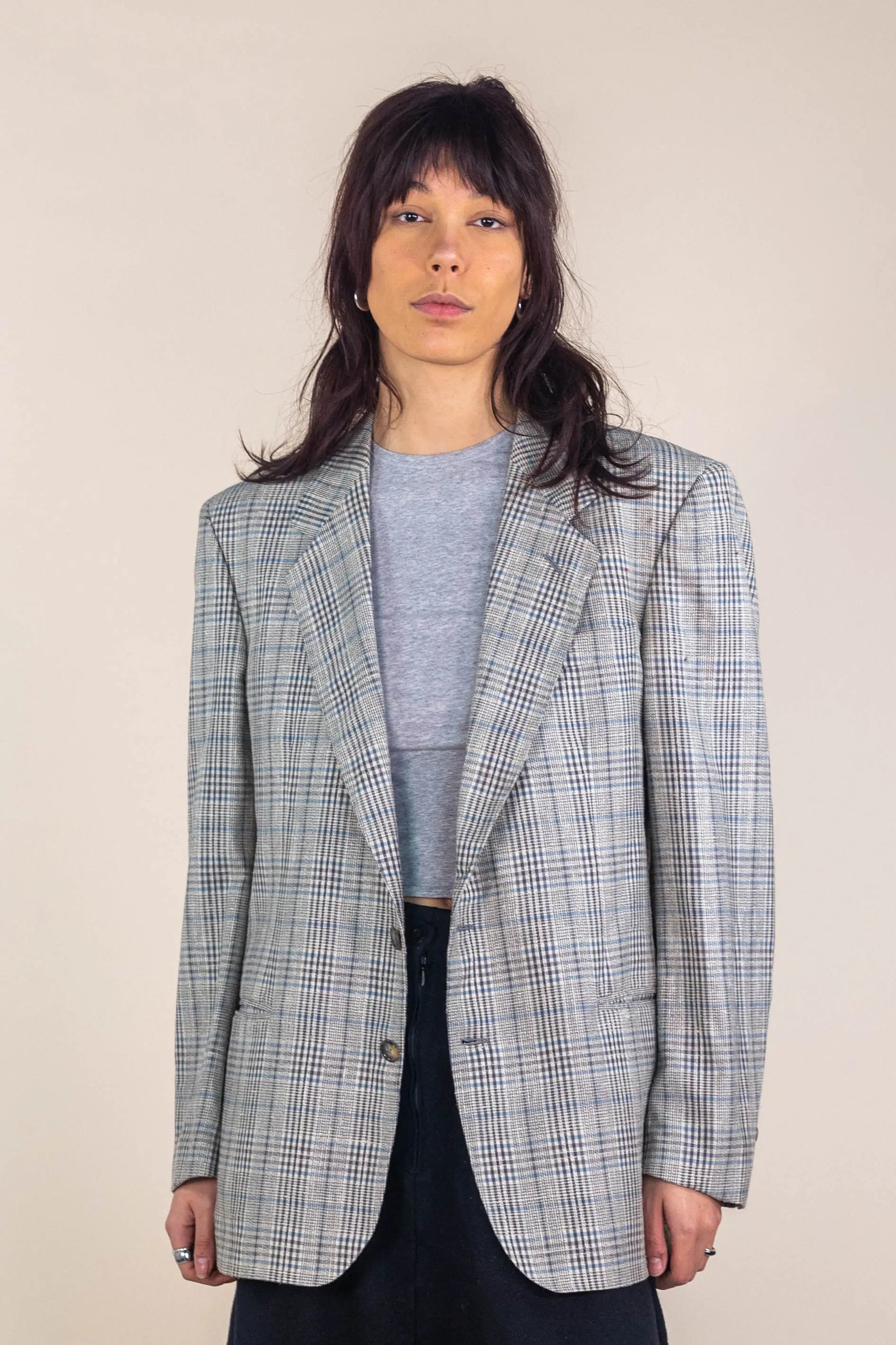 Luigi Rotto - Vintage 70s Tartan Printed Blazer- ThriftTale.com - Vintage and second handclothing