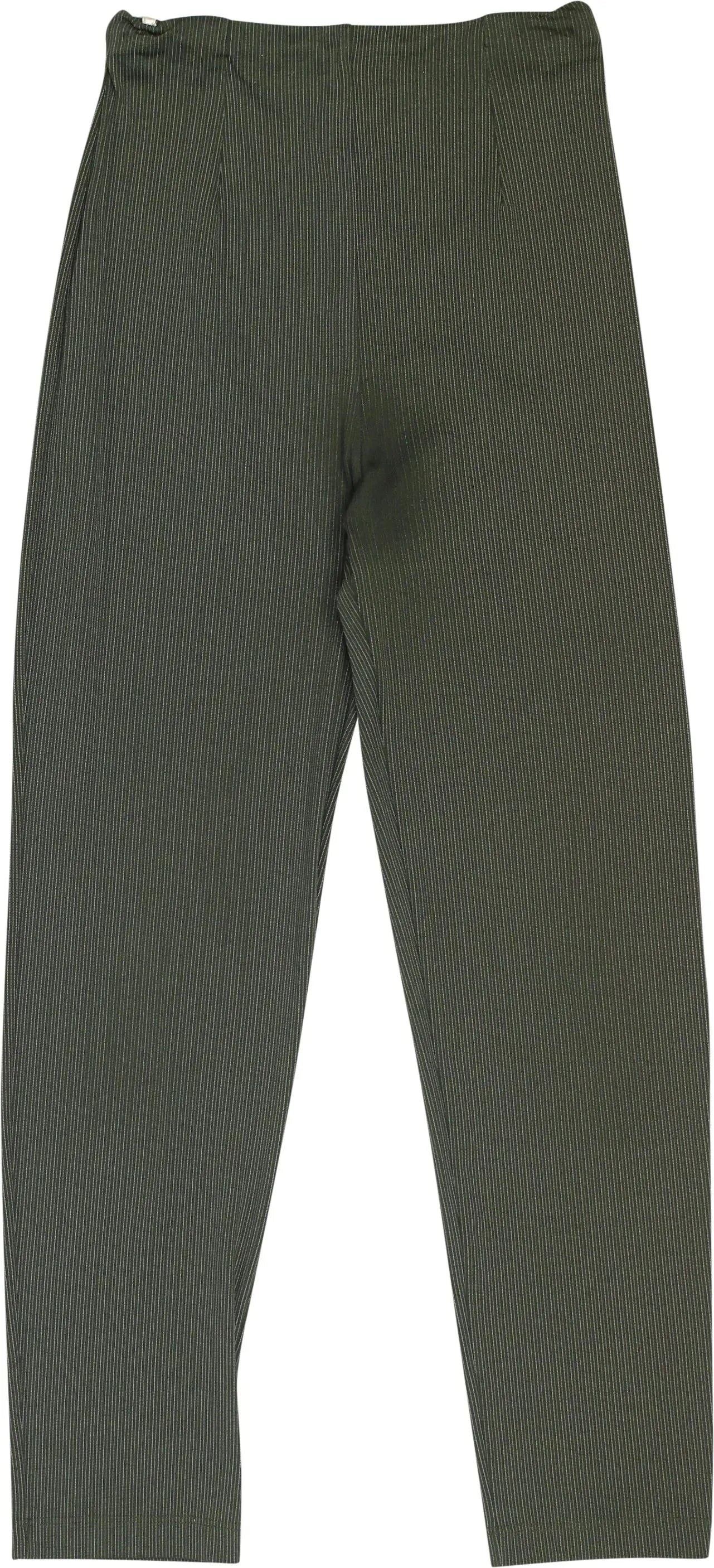 M&S - Green Striped Trousers- ThriftTale.com - Vintage and second handclothing
