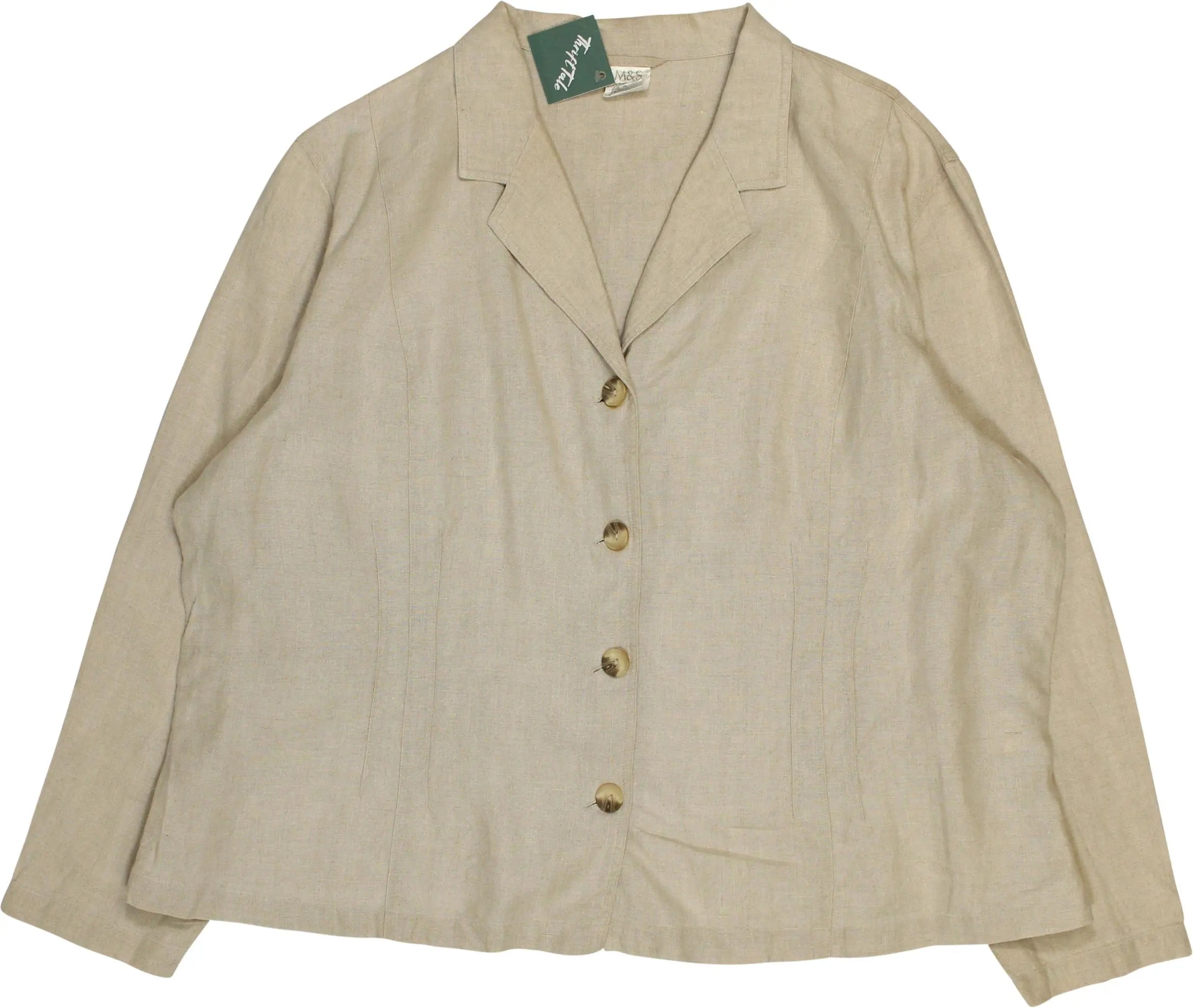 M&S - Linen Blazer- ThriftTale.com - Vintage and second handclothing