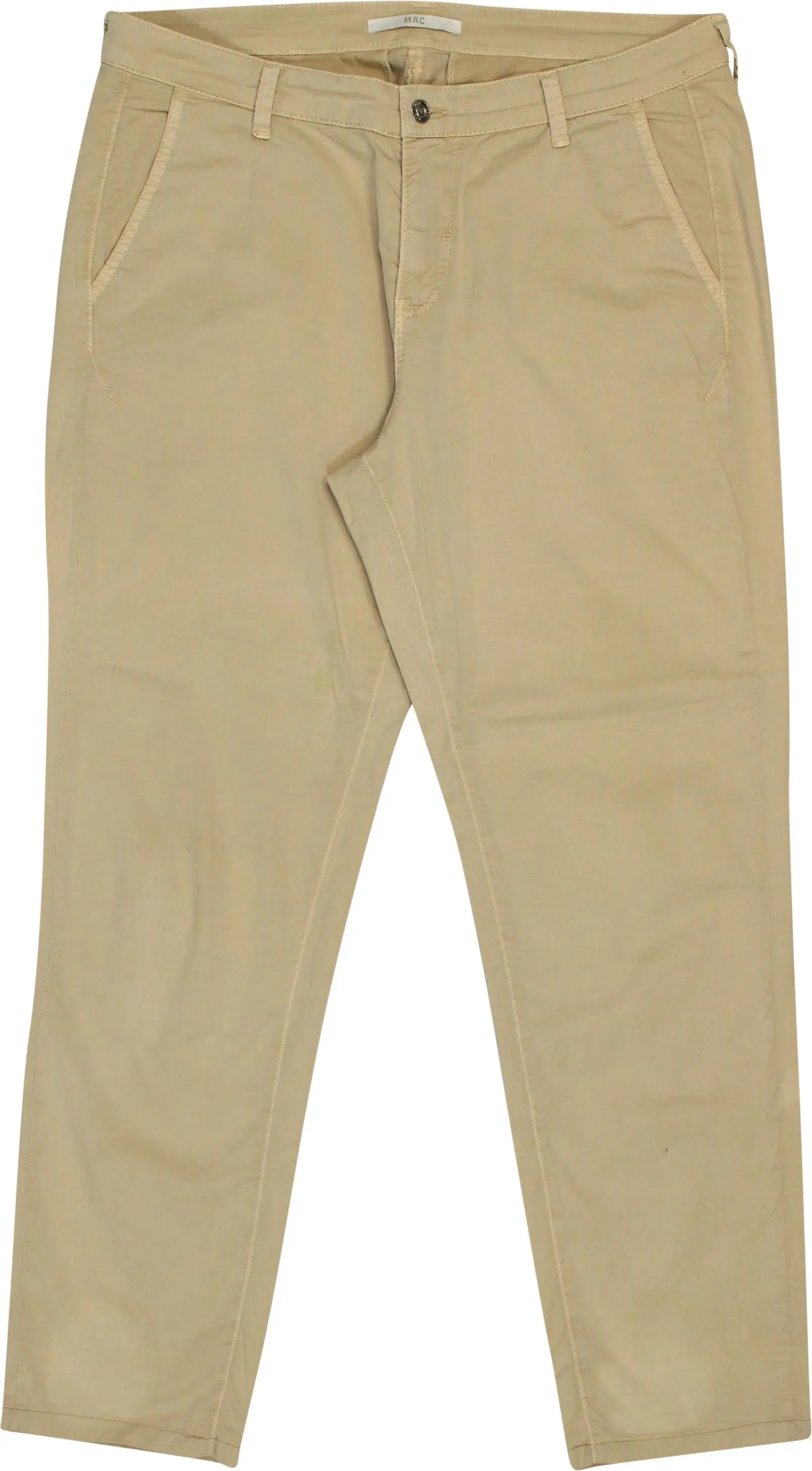 Mac - Beige Trousers- ThriftTale.com - Vintage and second handclothing