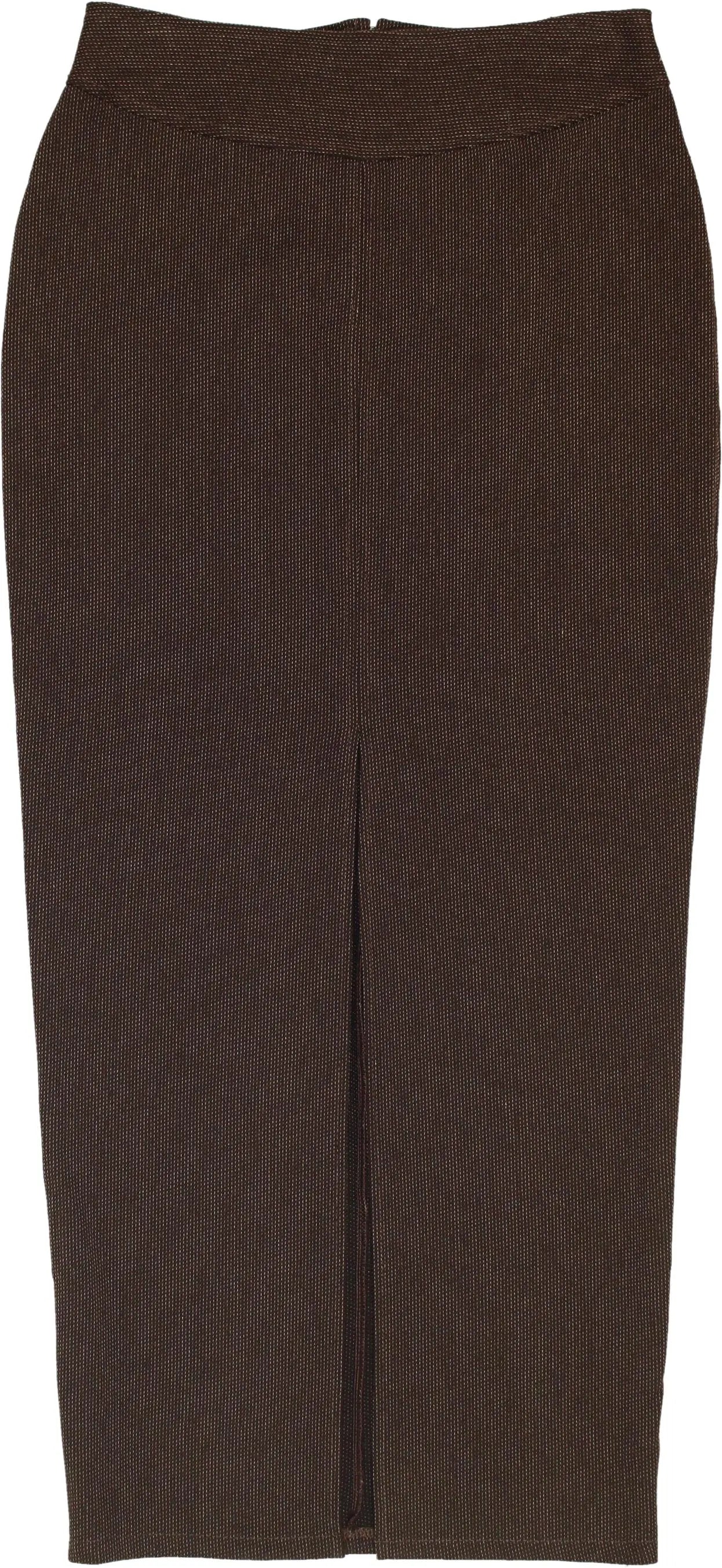 Machattie - Brown pencil maxi skirt- ThriftTale.com - Vintage and second handclothing
