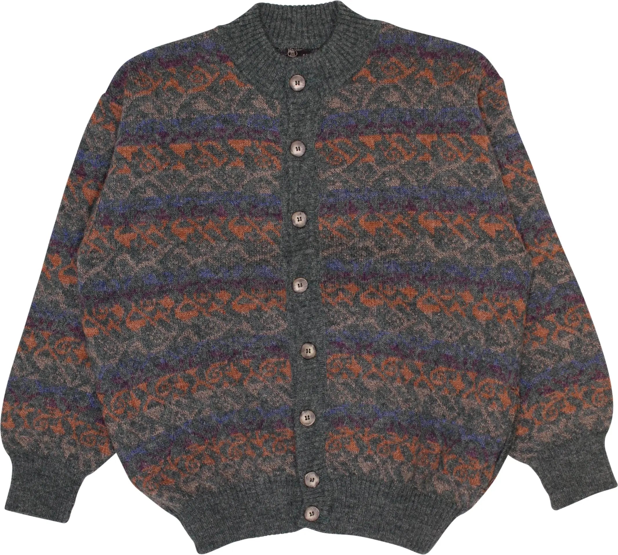 Mapier - 70s Knitted Wool Blend Cardigan- ThriftTale.com - Vintage and second handclothing