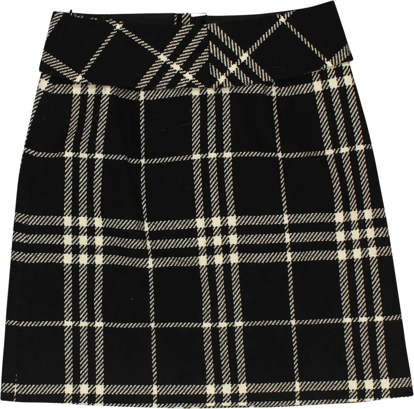 Marc Aurel - Checked Belted Skirt- ThriftTale.com - Vintage and second handclothing