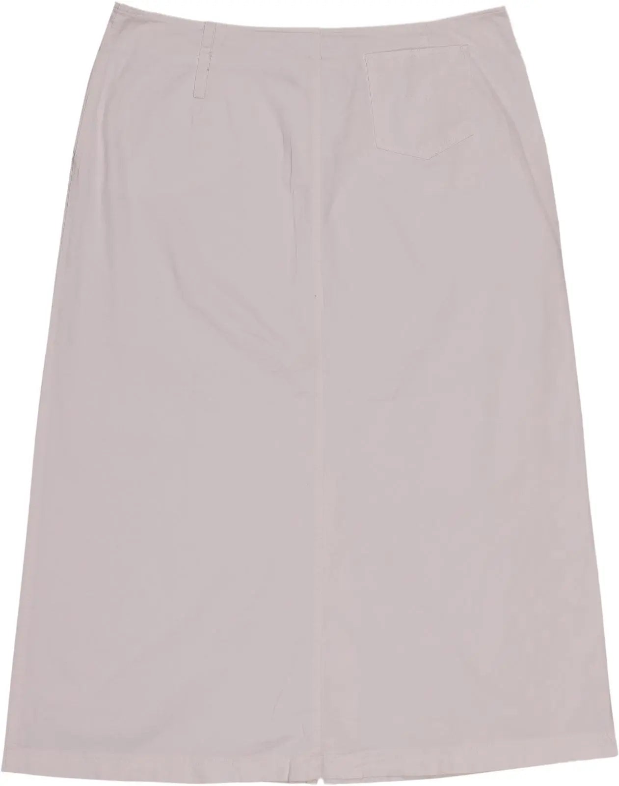Marc Aurel - Long White Skirt- ThriftTale.com - Vintage and second handclothing