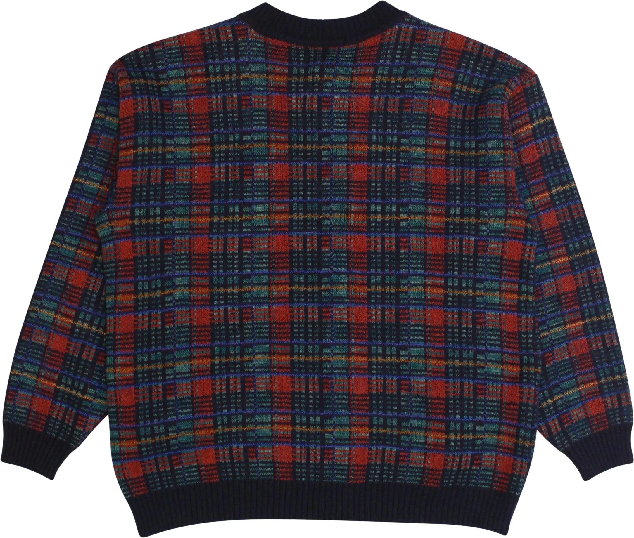 Marc René - Checked Knitted Sweater- ThriftTale.com - Vintage and second handclothing