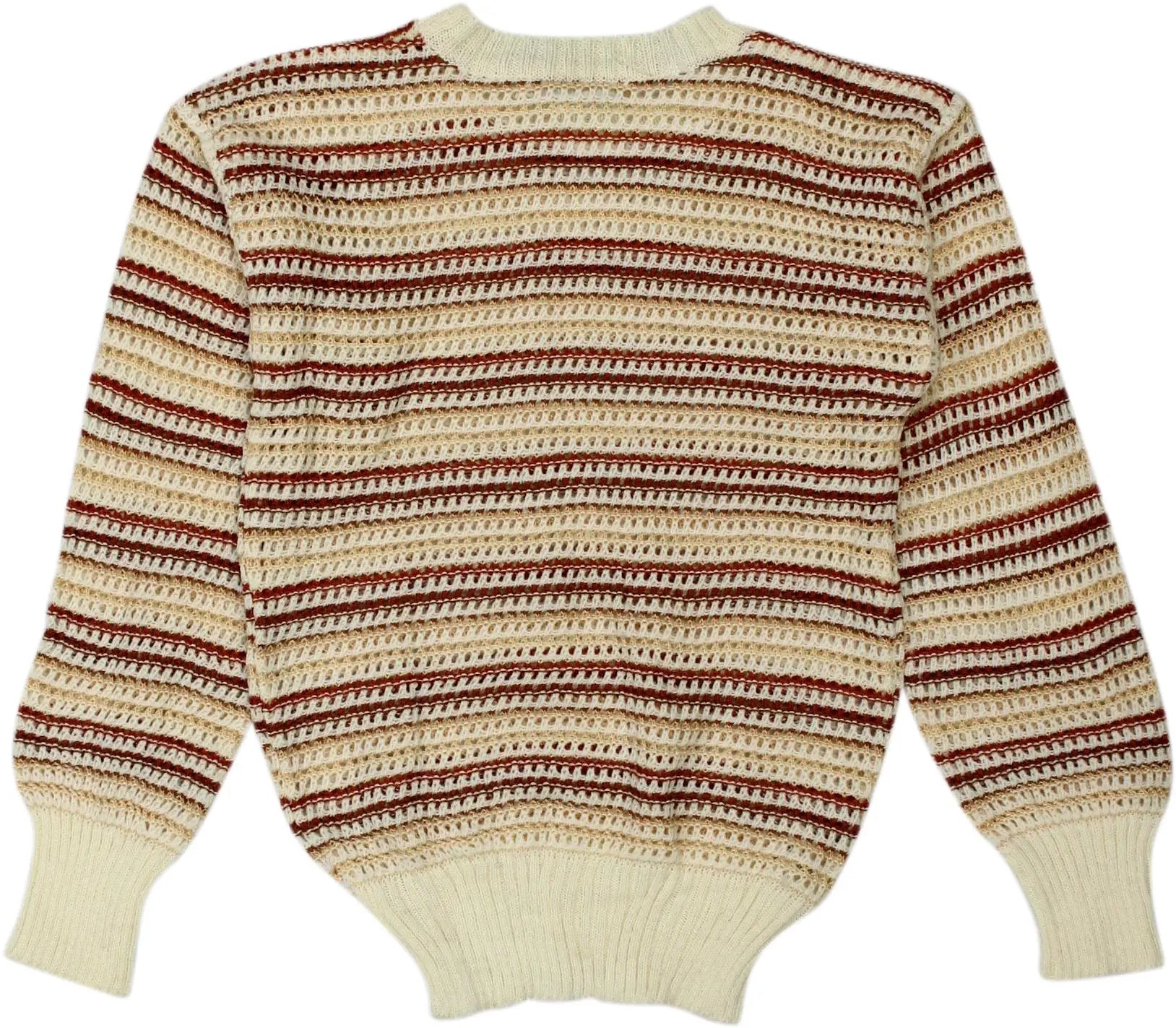 Margherit - Cream See Trought Sweater- ThriftTale.com - Vintage and second handclothing