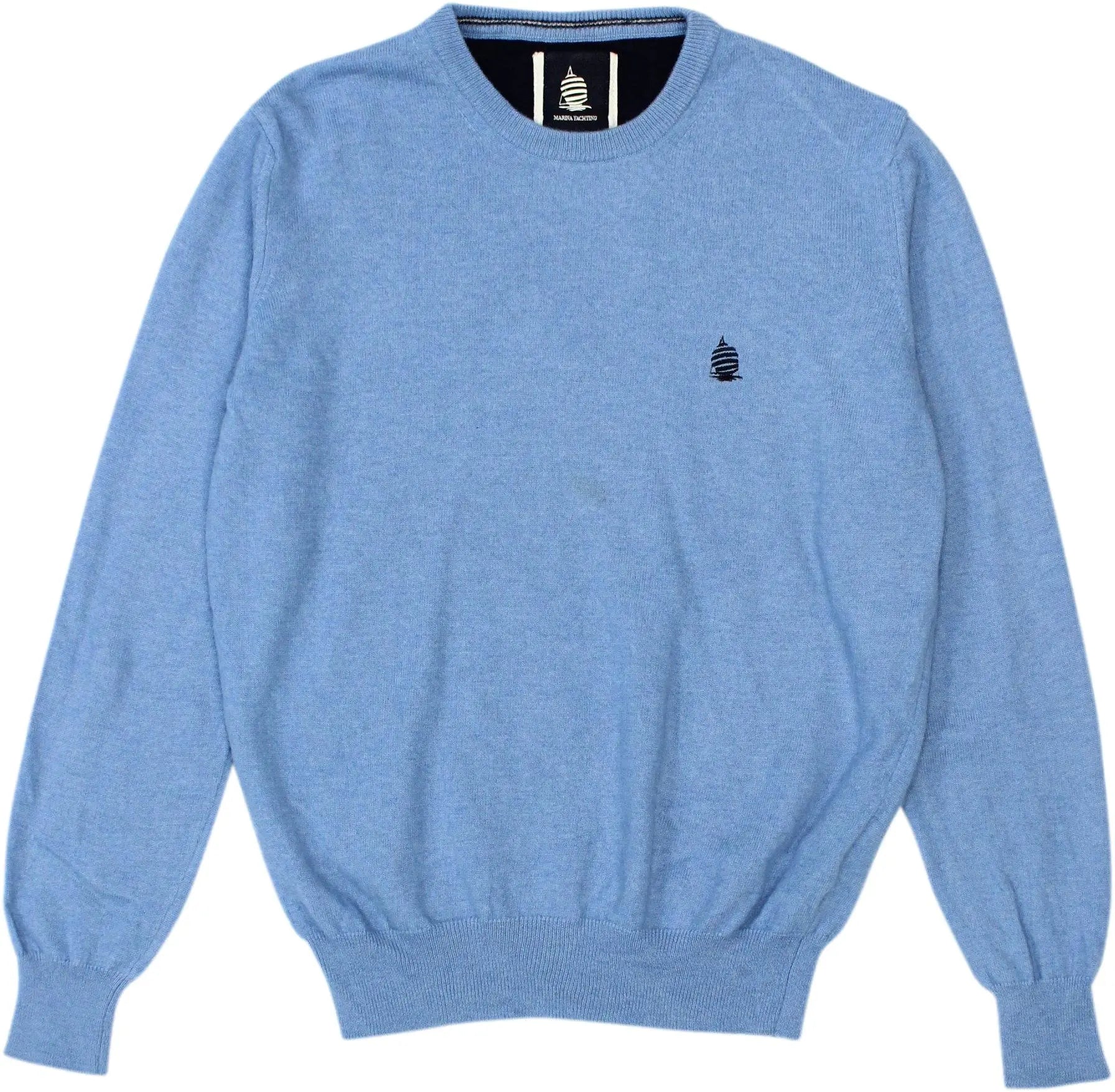 Marina Yachting - Blue Wool Blend Sweater- ThriftTale.com - Vintage and second handclothing