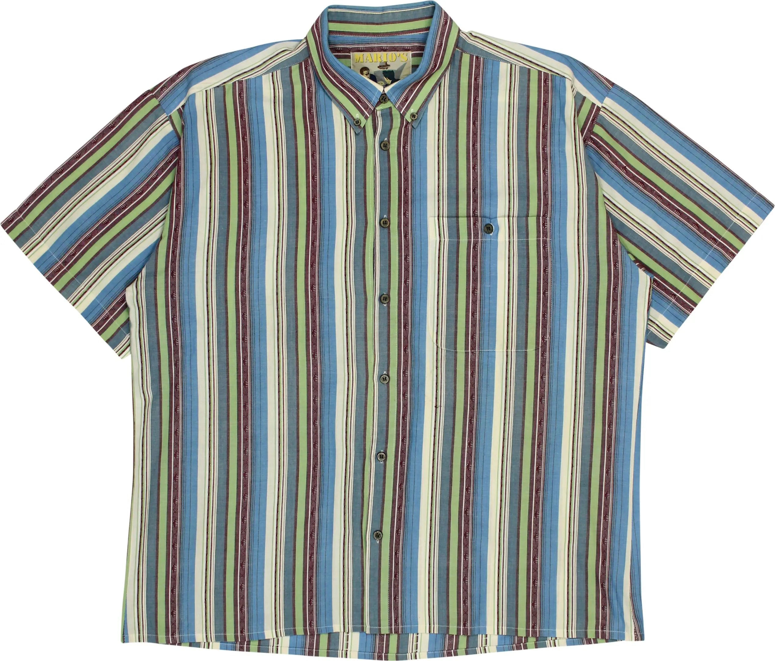 Mario's - Vintage Striped Short Sleeve Shirt- ThriftTale.com - Vintage and second handclothing