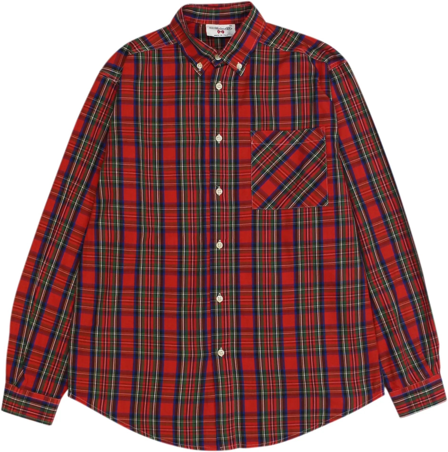 Marroneto - Red Checked Shirt- ThriftTale.com - Vintage and second handclothing