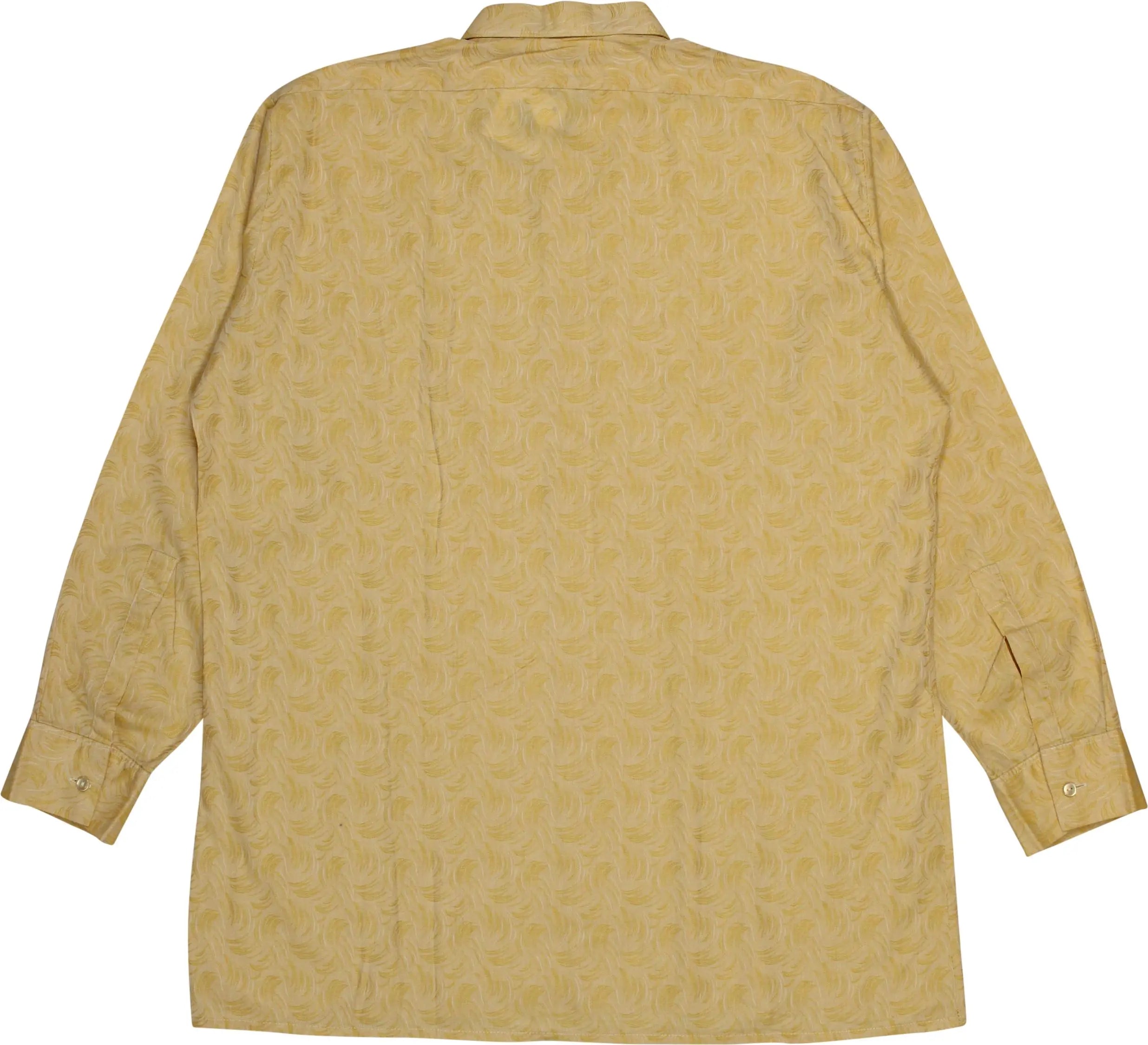 Marsum - 70s Yellow Jacquard Weave Shirt- ThriftTale.com - Vintage and second handclothing