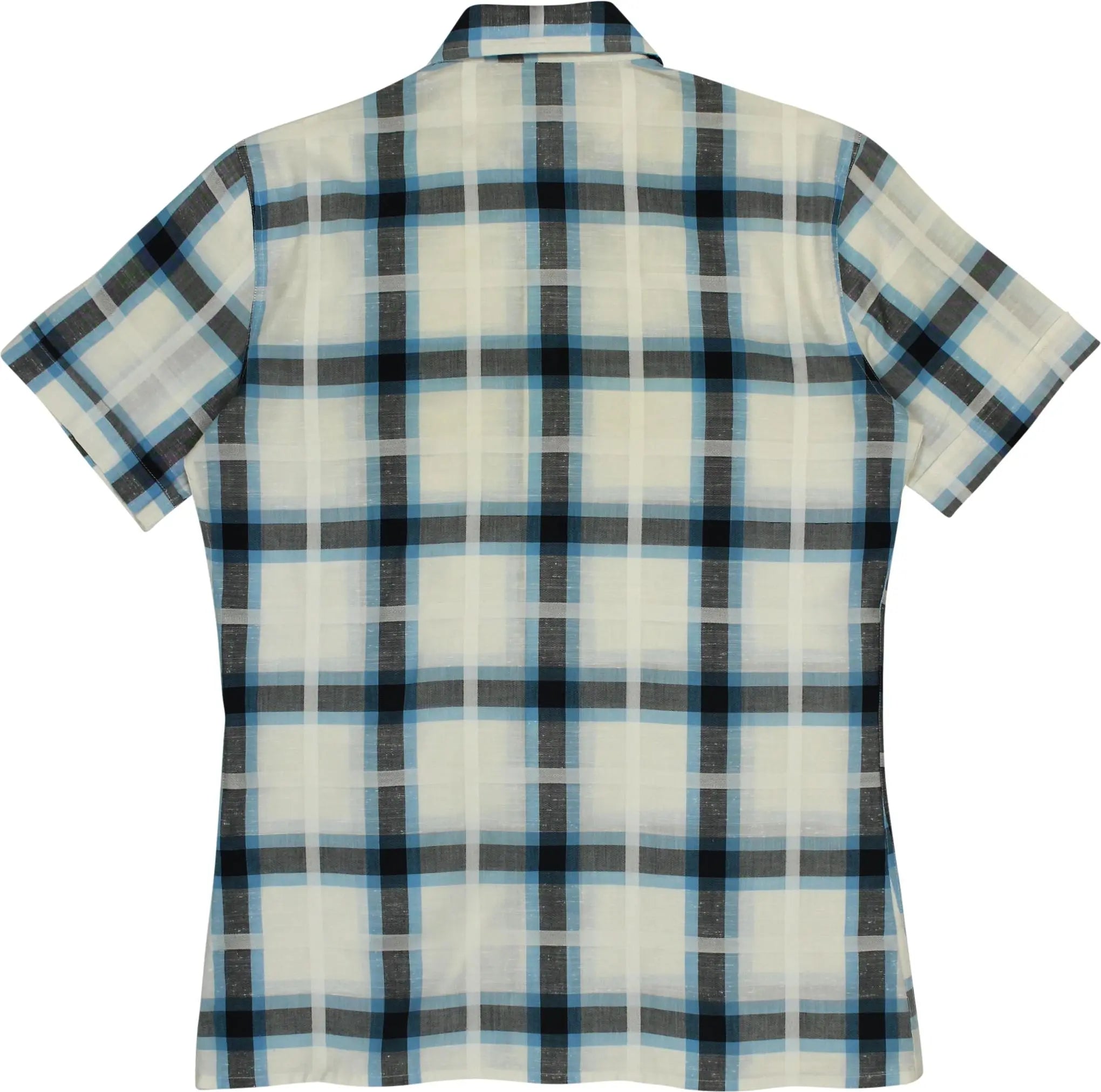 Mass - 70s Checked Short Sleeve Shirt- ThriftTale.com - Vintage and second handclothing