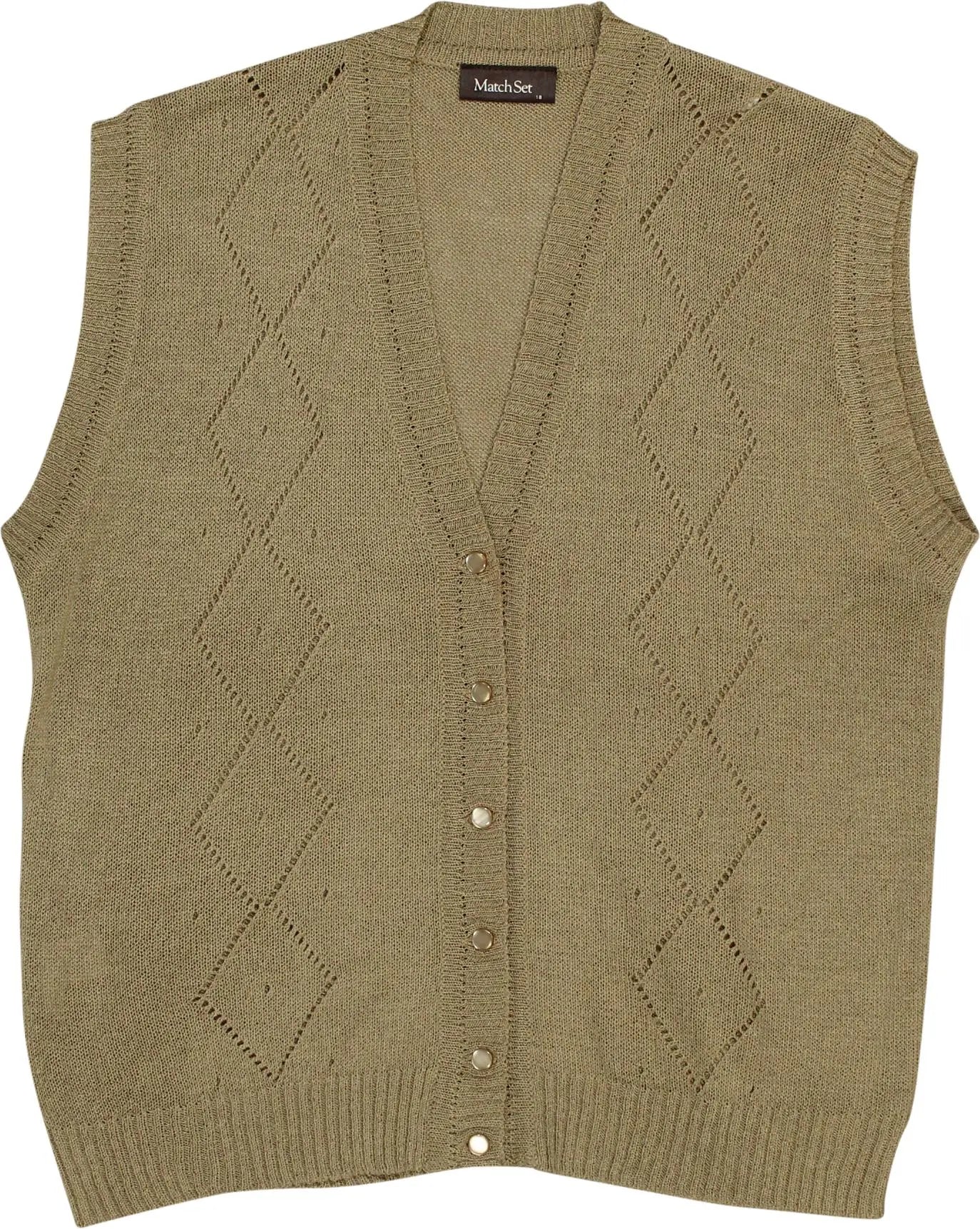 Match Set - Knitted Vest- ThriftTale.com - Vintage and second handclothing